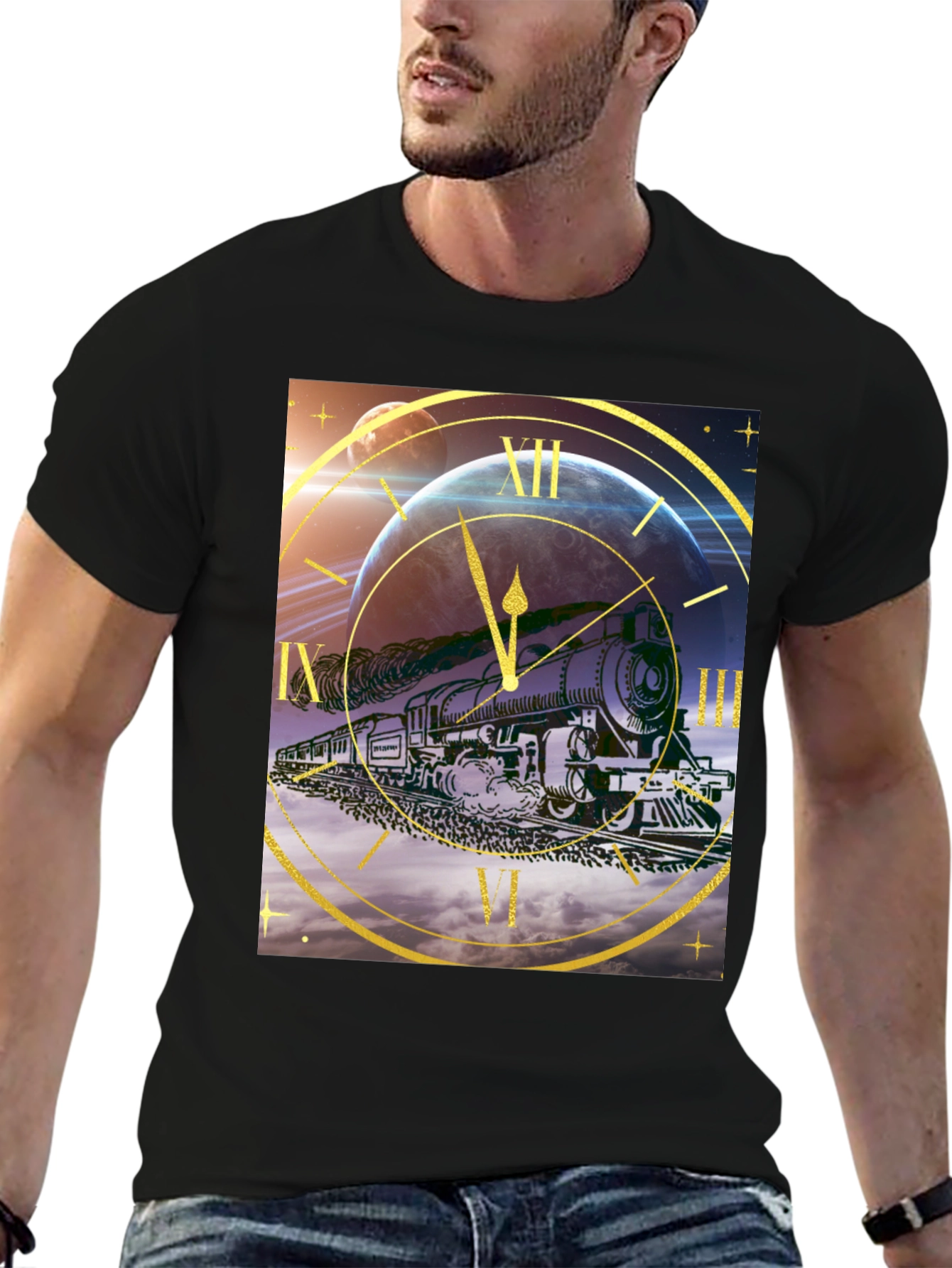 Time Travel Train Graphic Tee