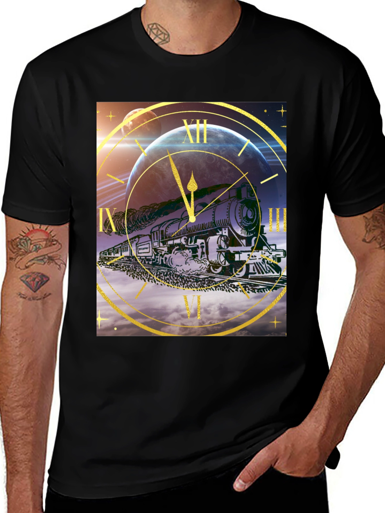 Time Travel Train Graphic Tee