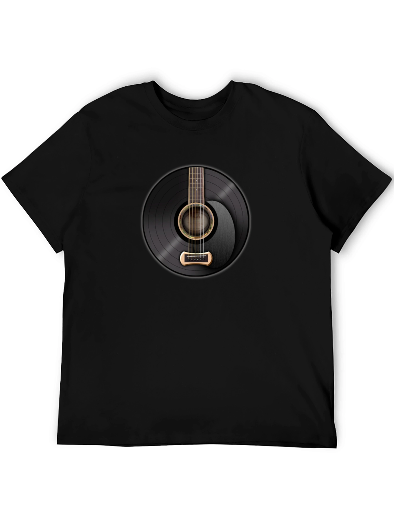 Guitar Record Graphic Tee - Black