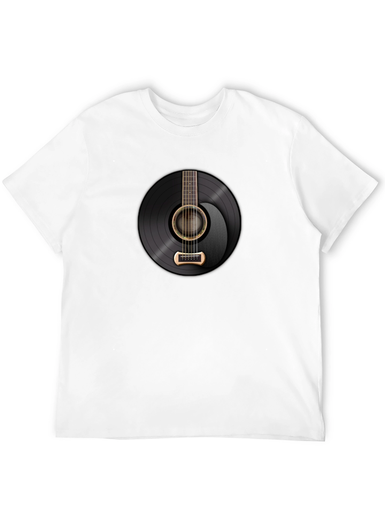 Guitar Record Graphic Tee - Black