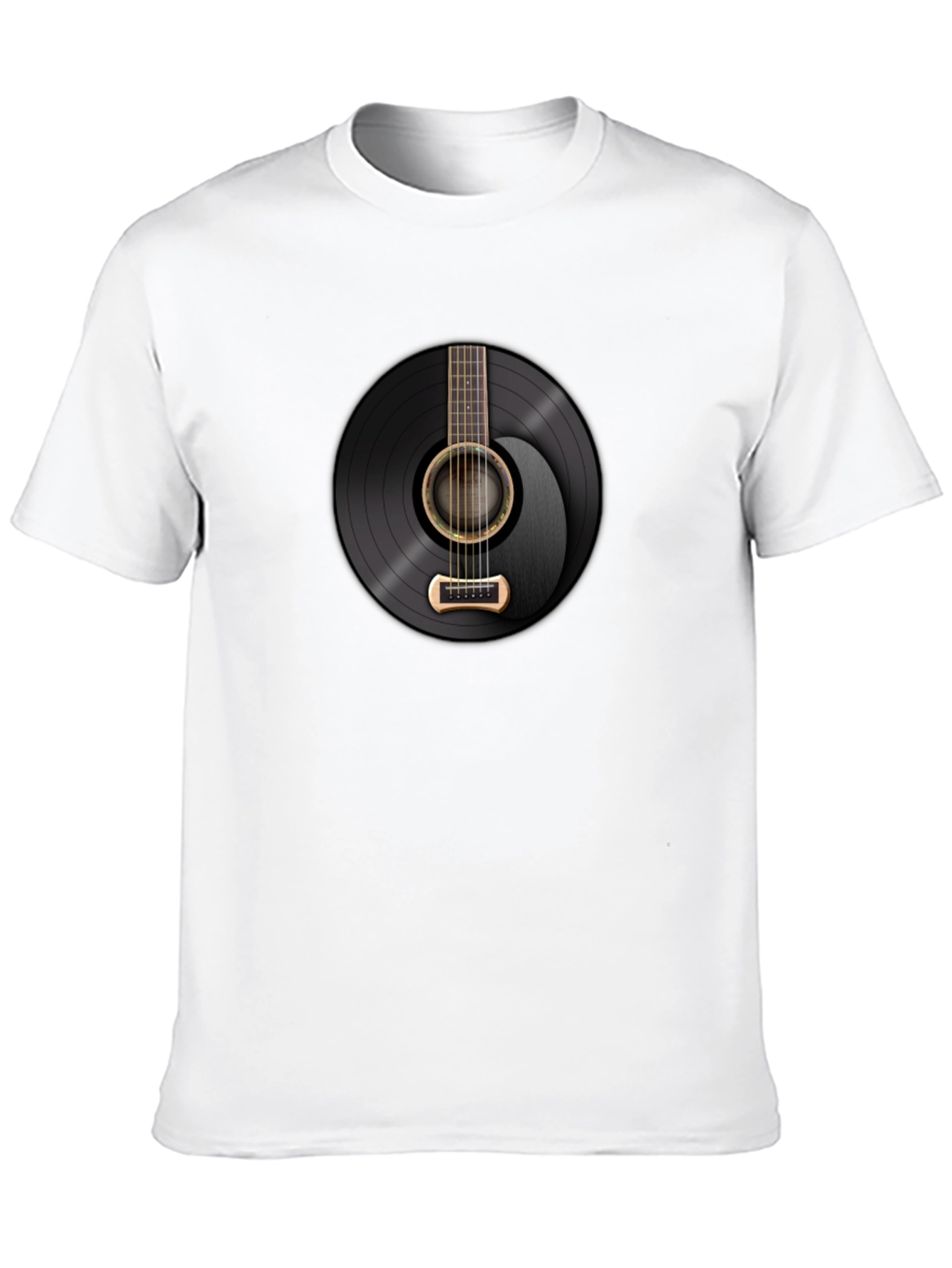 Guitar Record Graphic Tee - Black