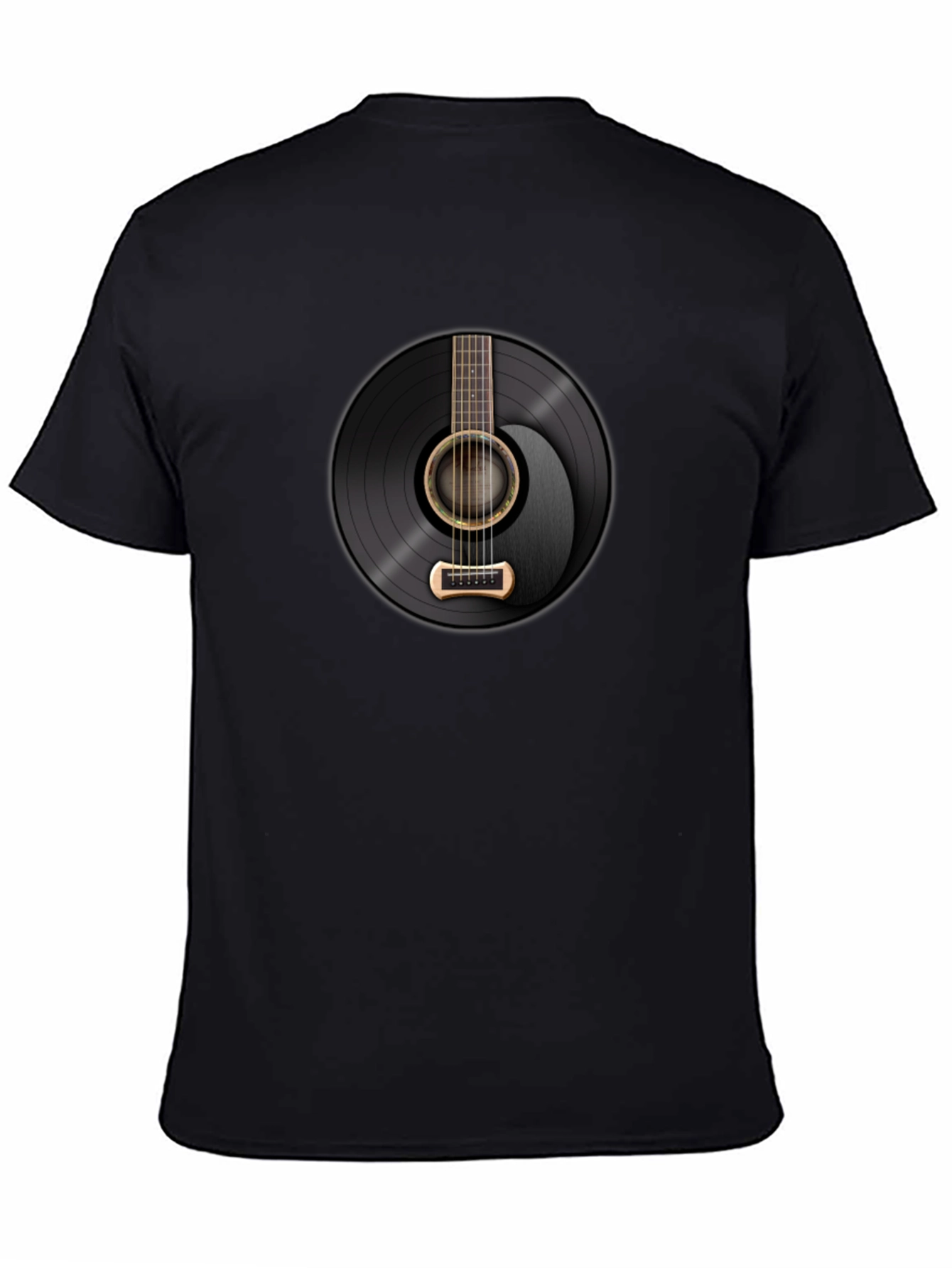 Guitar Record Graphic Tee - Black