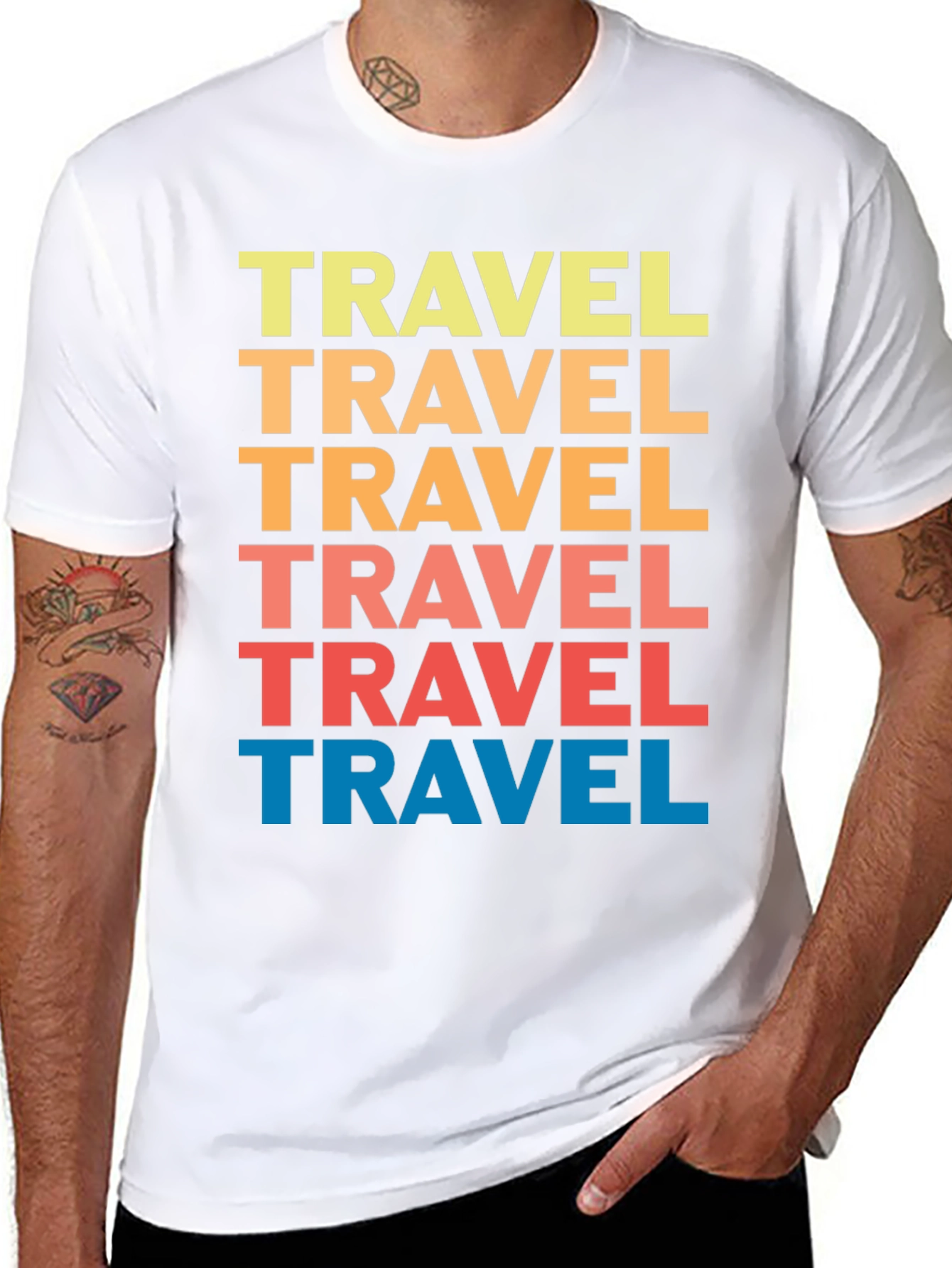 Retro Travel T-Shirt - Black Graphic Tee