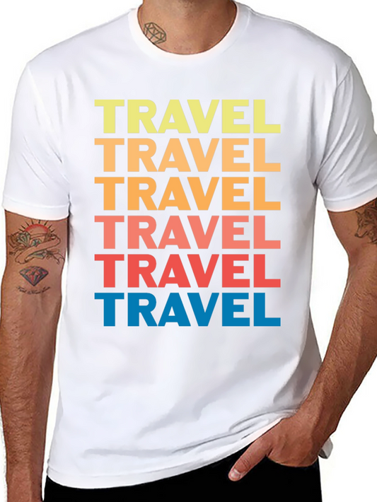 Retro Travel T-Shirt - Black Graphic Tee