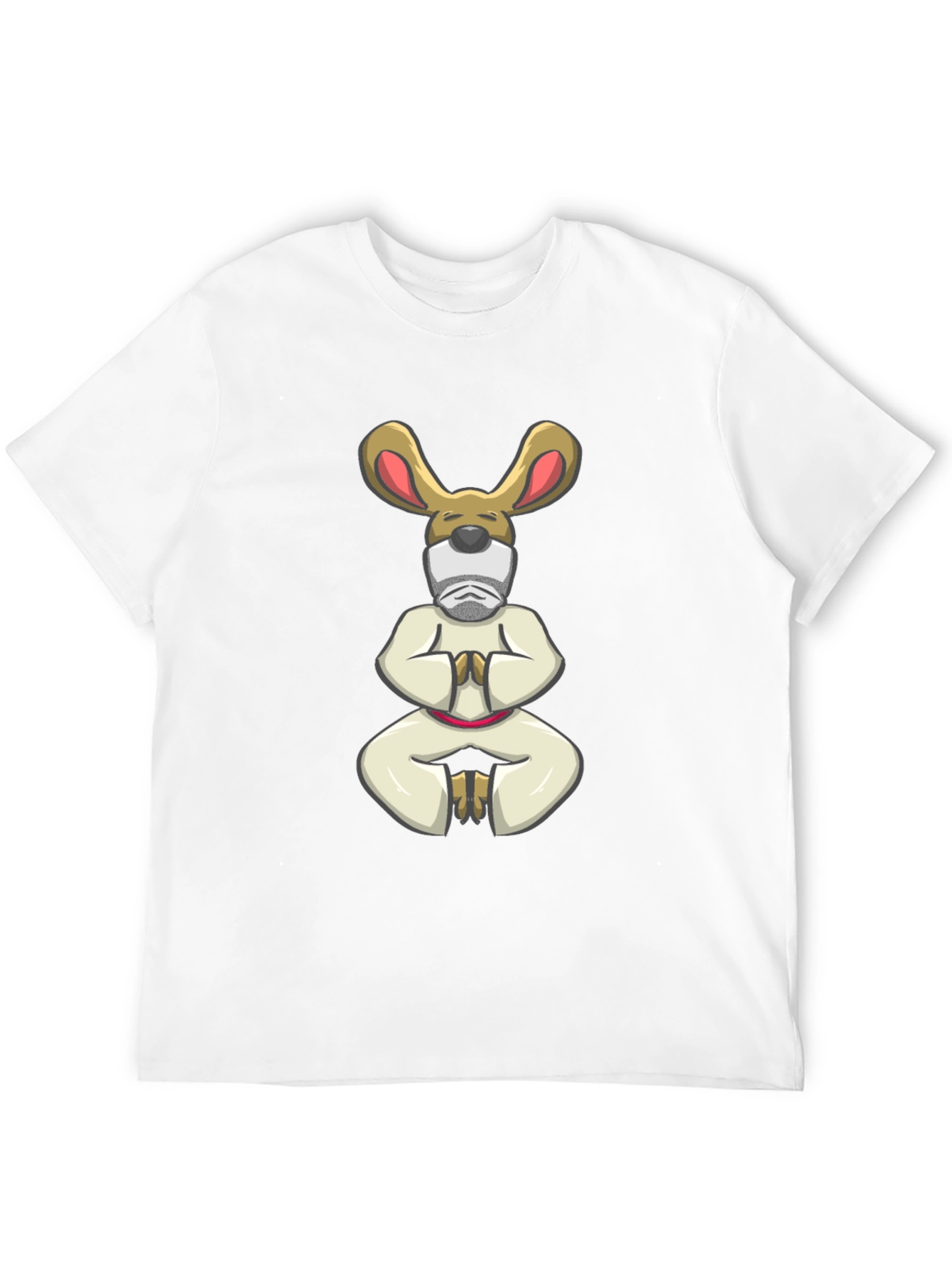 Zen Master Rabbit T-Shirt - Black Cotton Tee