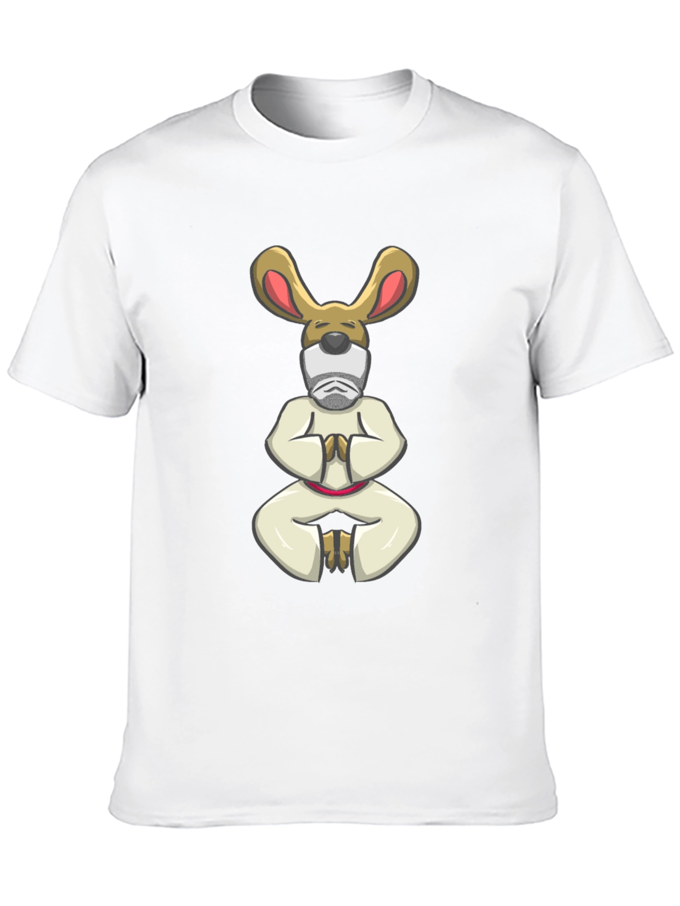 Zen Master Rabbit T-Shirt - Black Cotton Tee