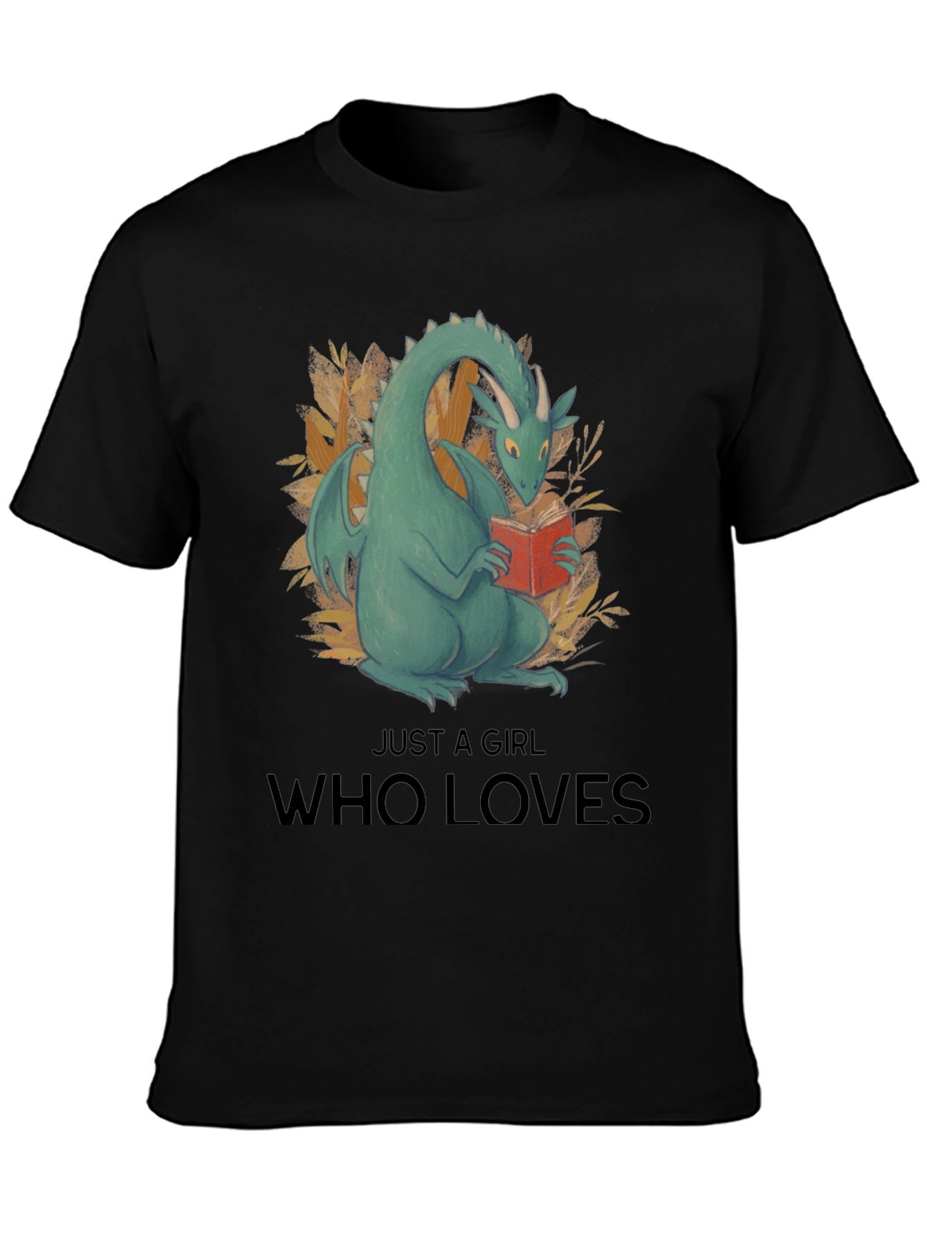 Dragon Reading Book Graphic T-Shirt
