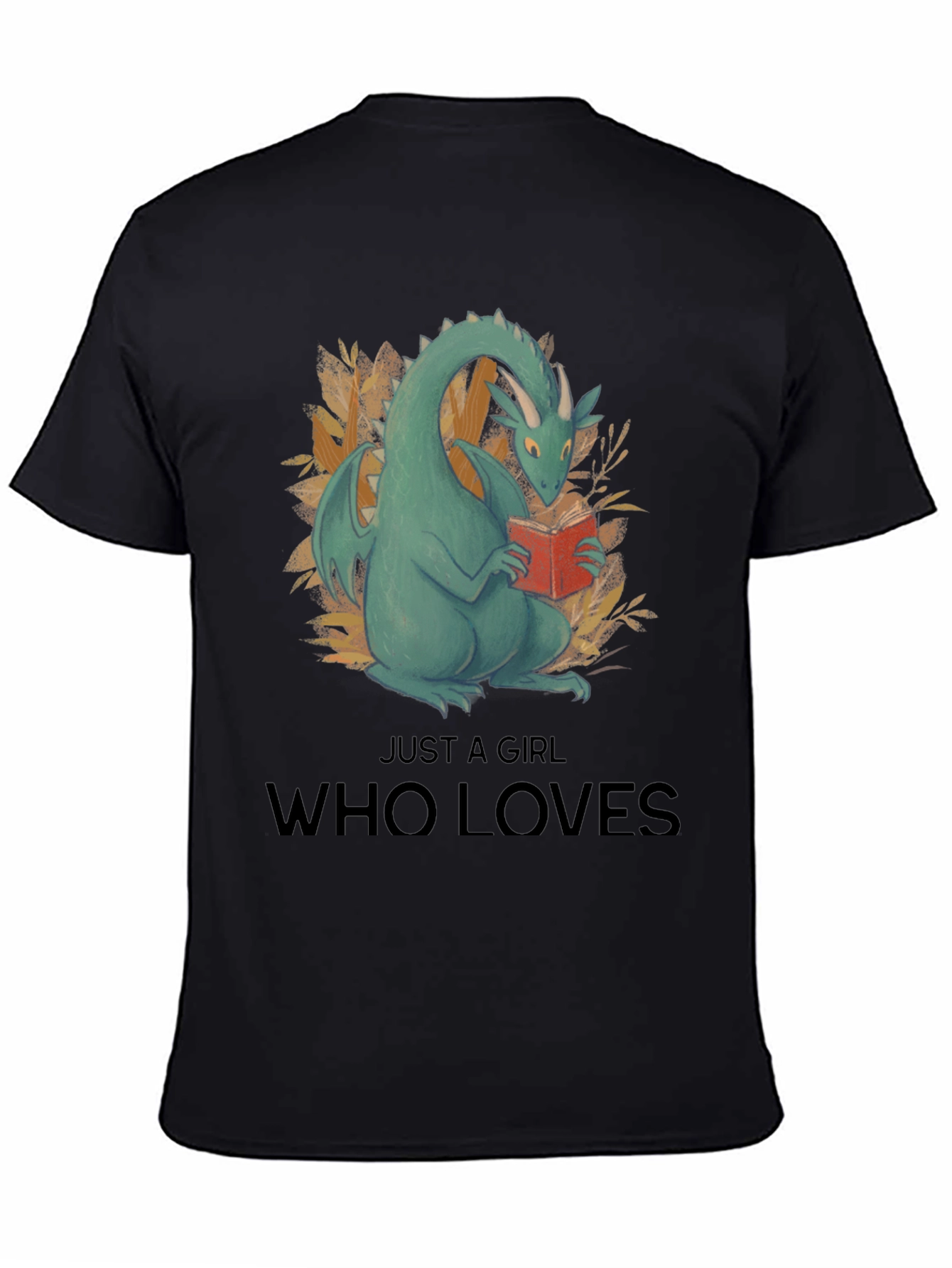 Dragon Reading Book Graphic T-Shirt