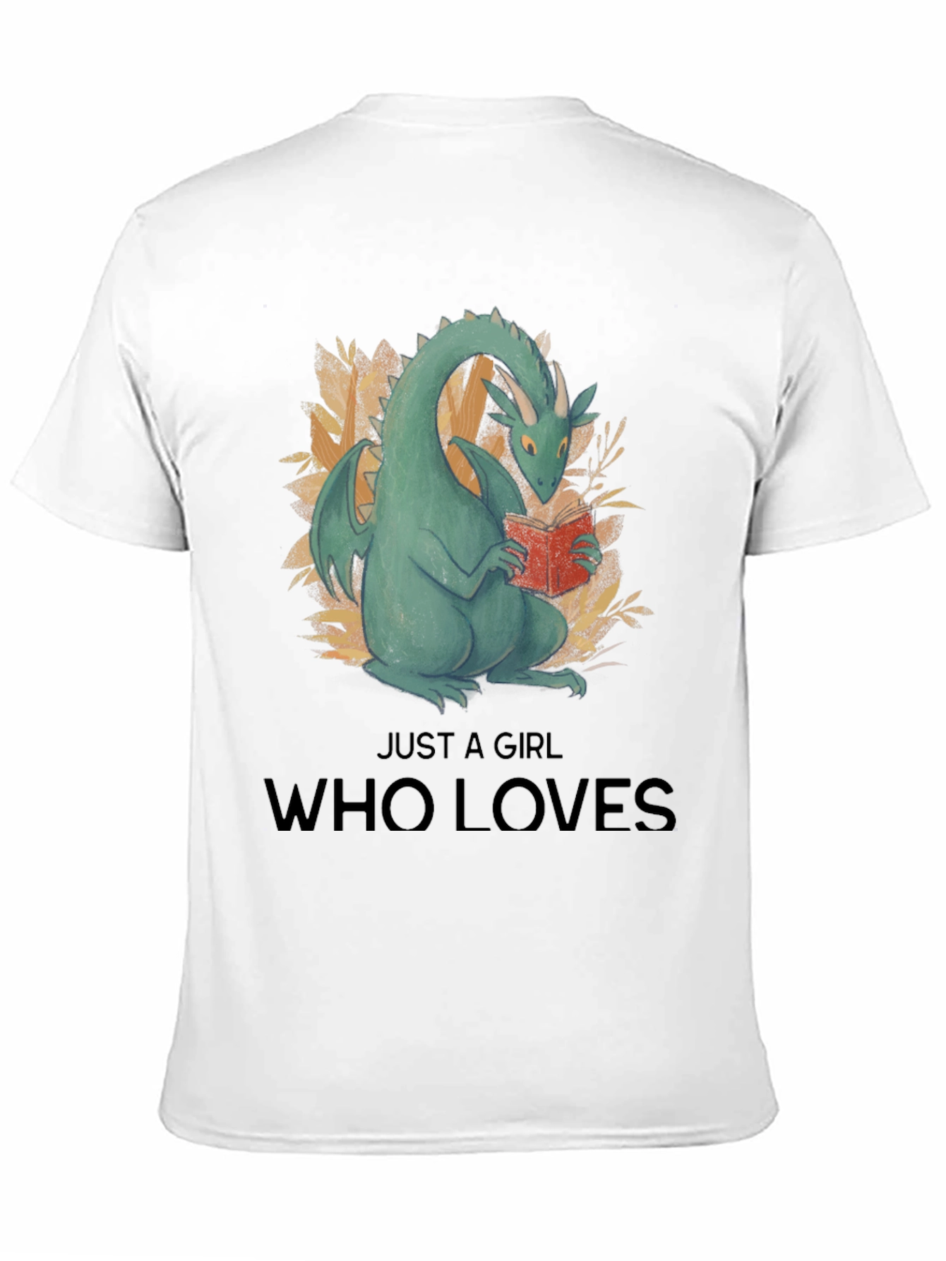 Dragon Reading Book Graphic T-Shirt
