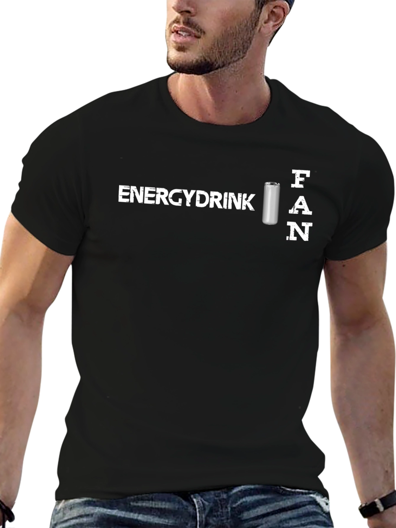 Energy Drink Fan T-Shirt - Black Crew Neck Tee