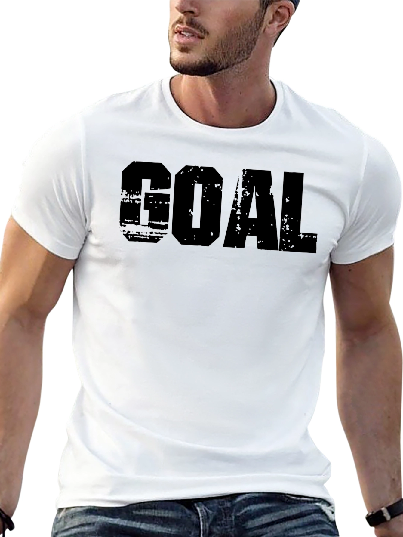 Mens GOAL Black Graphic T-Shirt