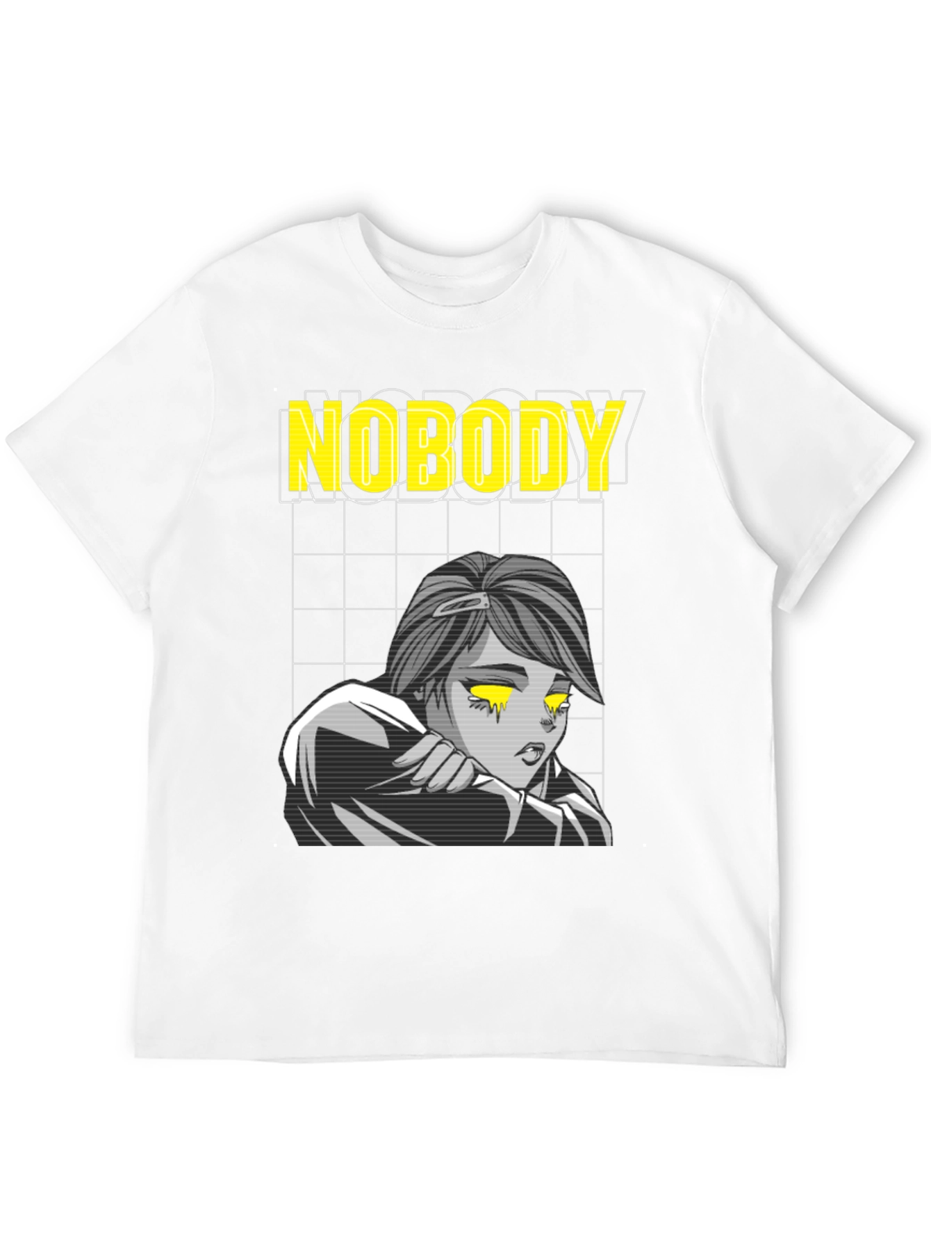 Nobody Anime Graphic T-Shirt Black