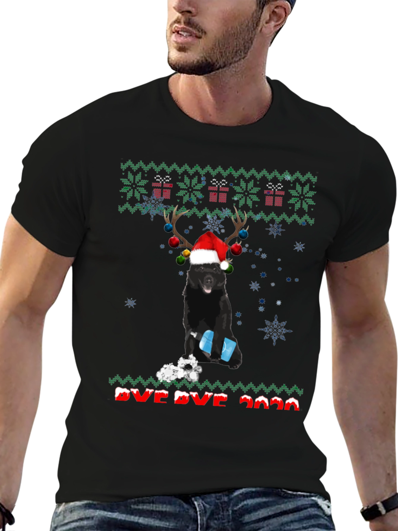 Funny Dog Ugly Christmas Sweater T-Shirt