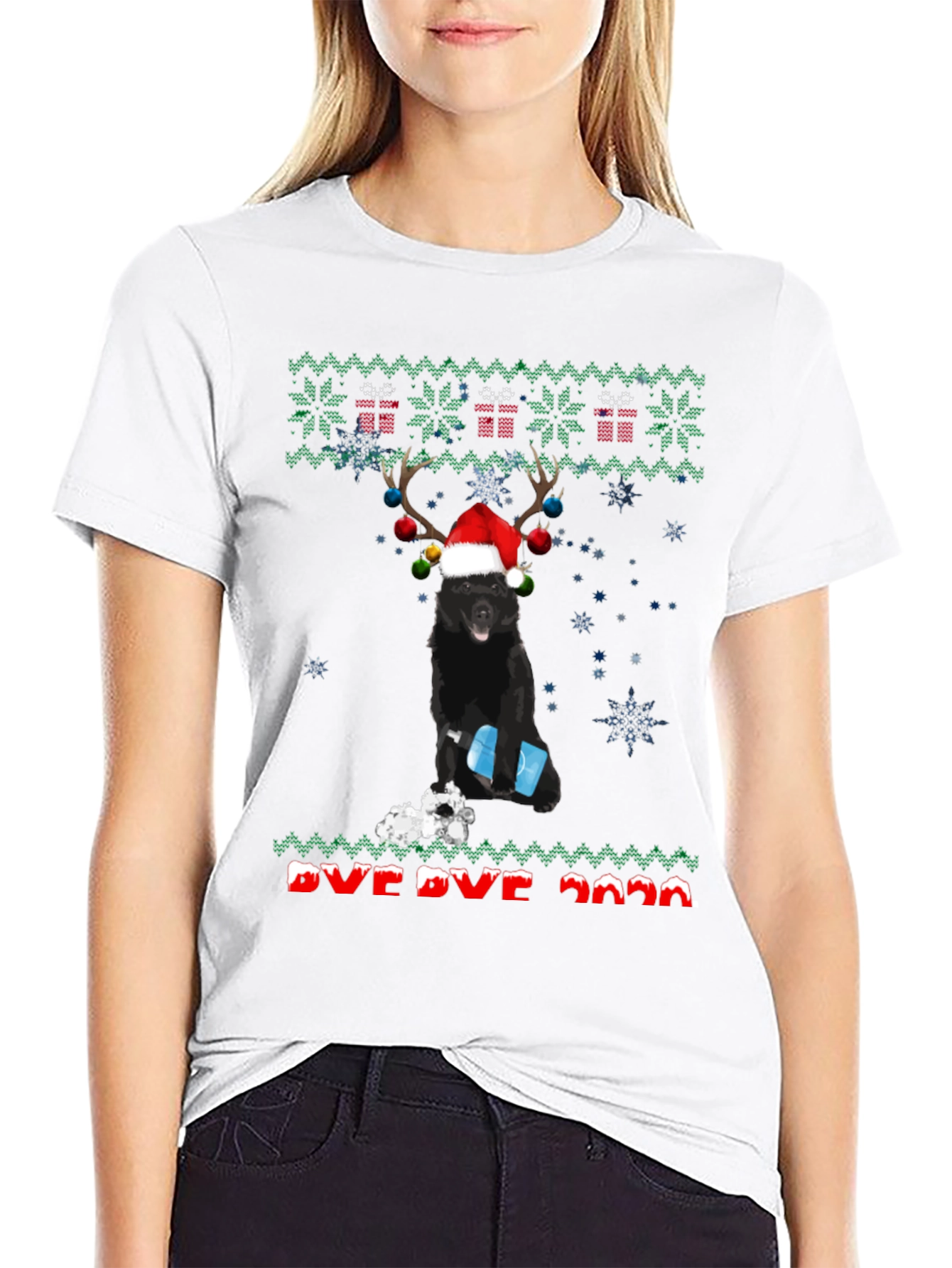 Funny Dog Ugly Christmas Sweater T-Shirt
