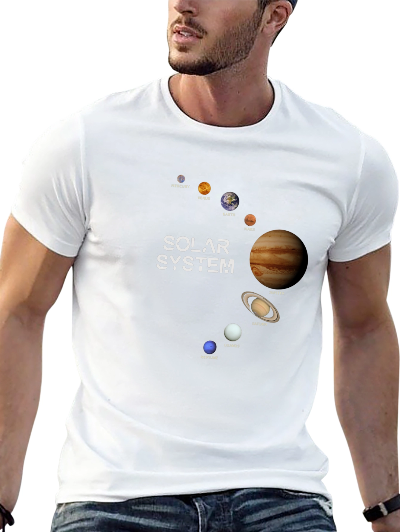 Solar System Planets Graphic T-Shirt - Outer Space Tee