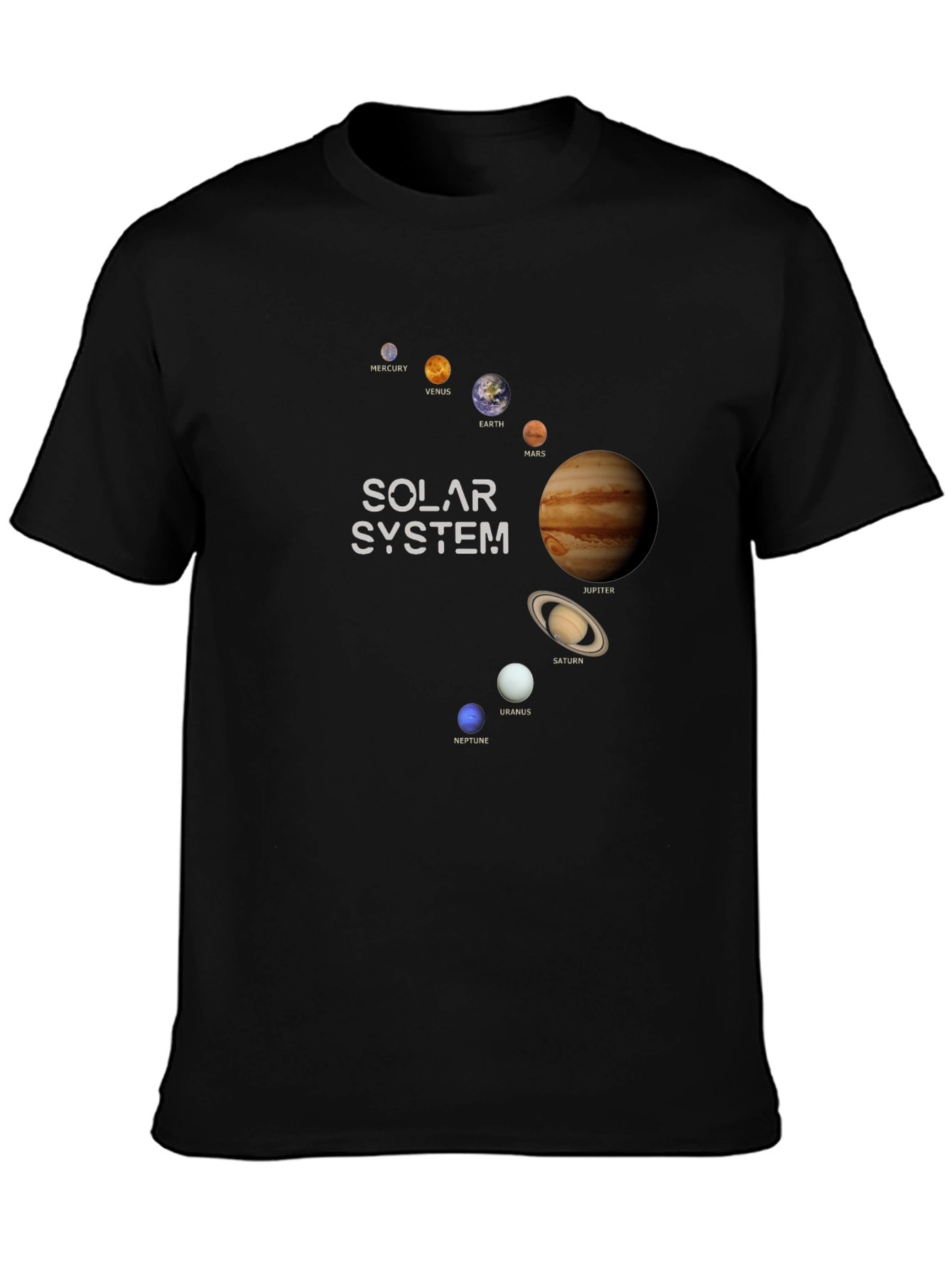 Solar System Planets Graphic T-Shirt - Outer Space Tee