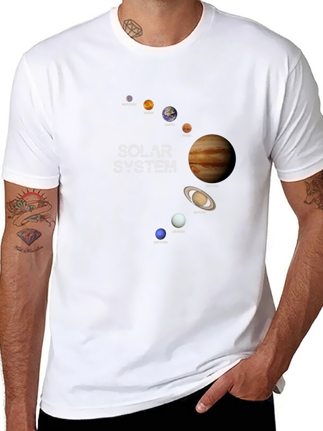 Solar System Planets Graphic T-Shirt - Outer Space Tee