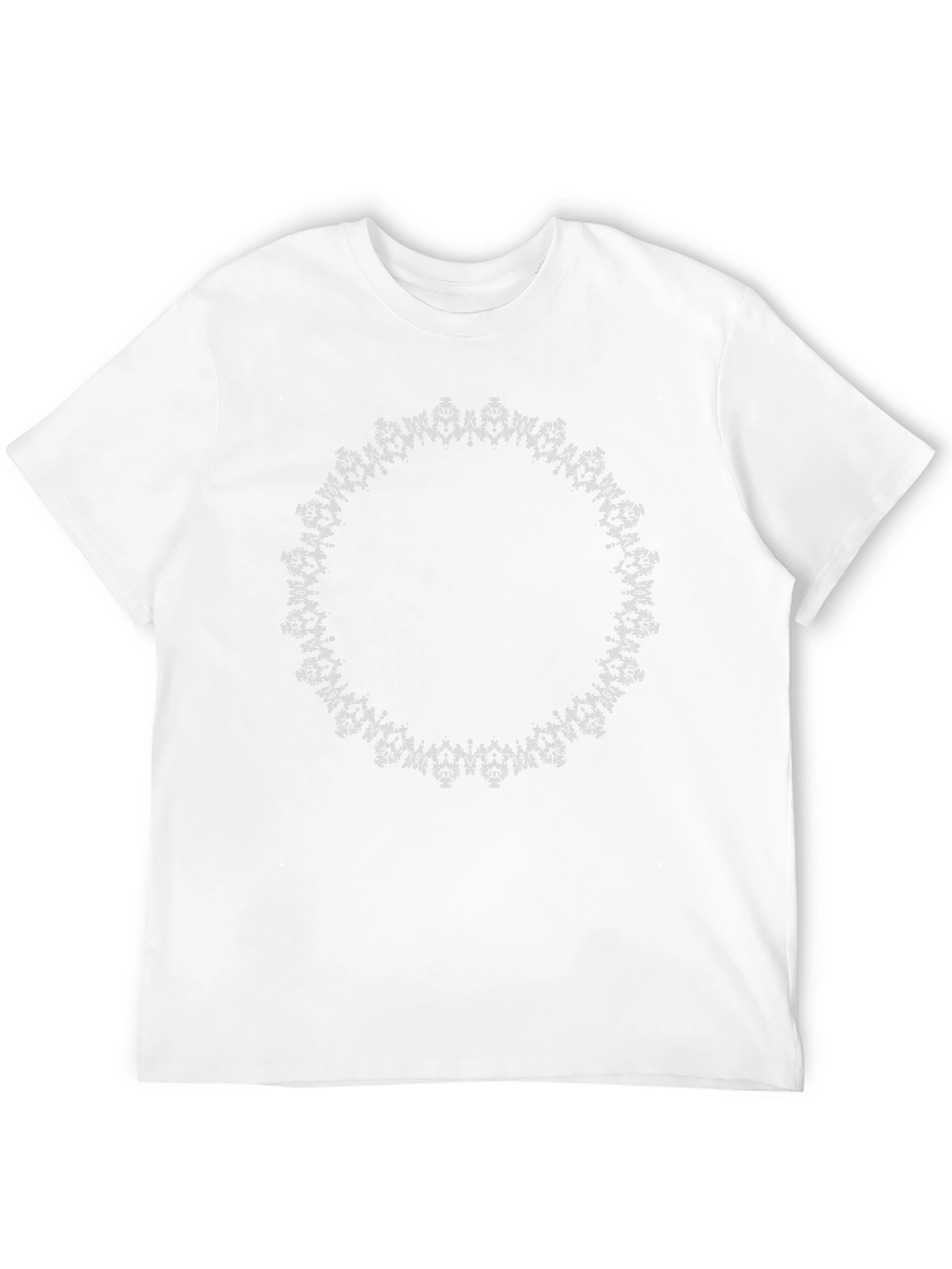 Black Tee with Ornamental Circle Design