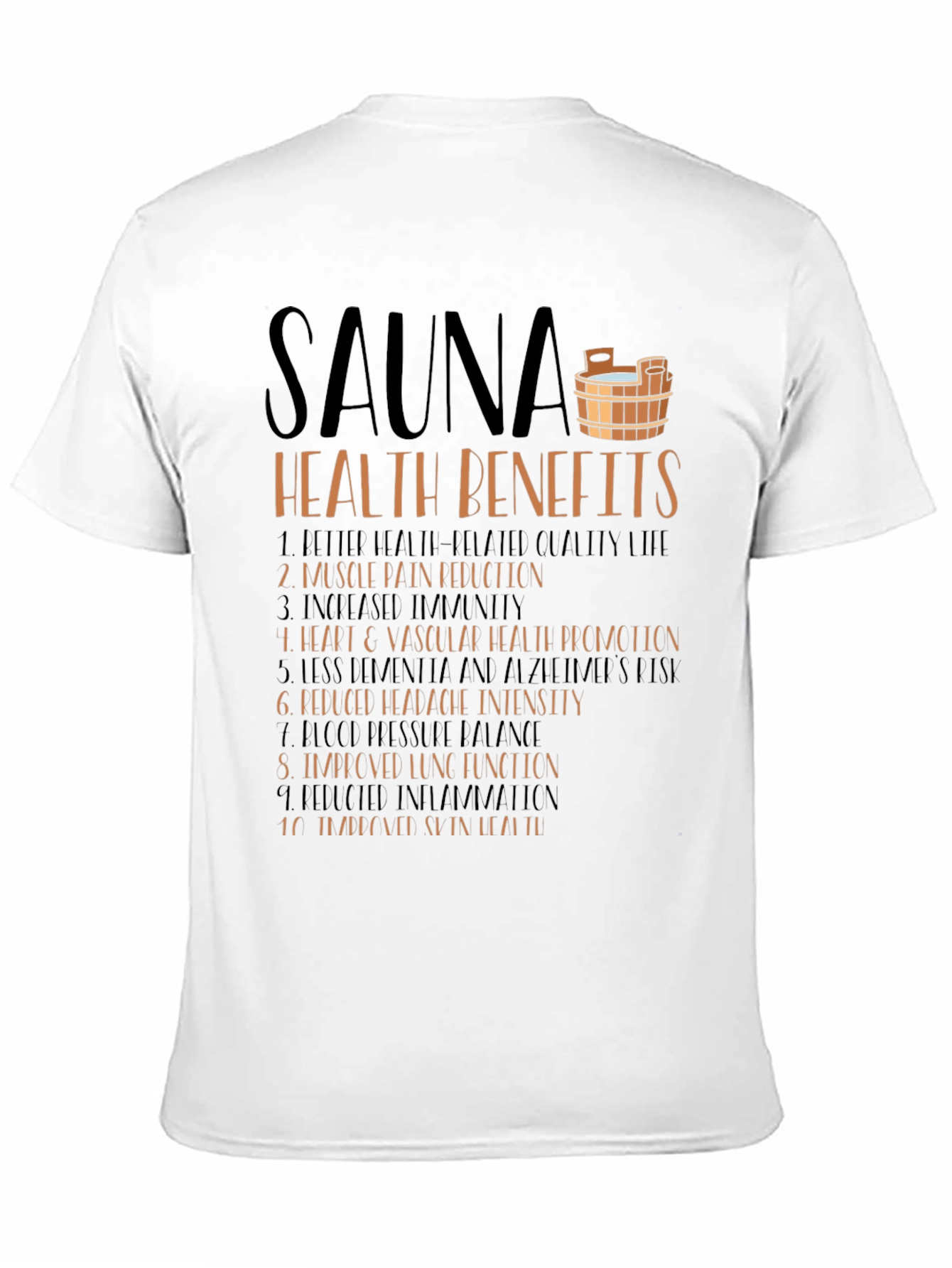 Sauna Health Benefits Graphic T-Shirt