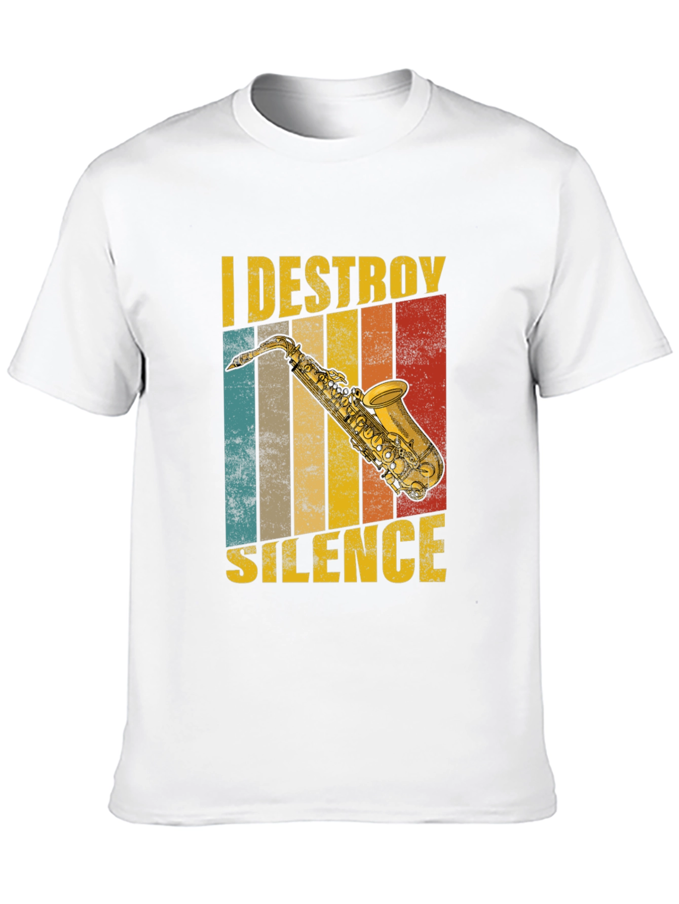 I Destroy Silence Saxophone T-Shirt