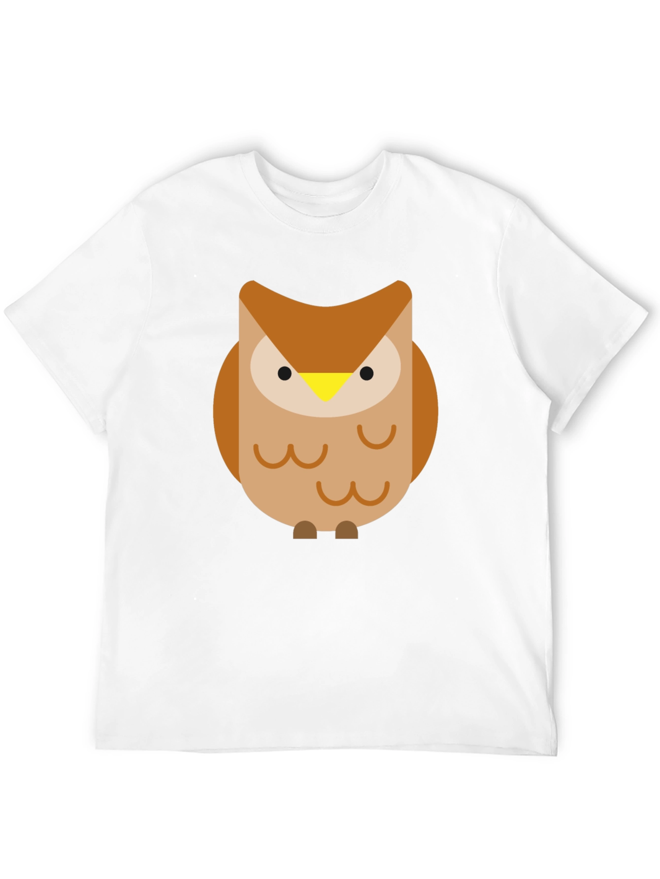 Cartoon Owl Graphic Black T-Shirt