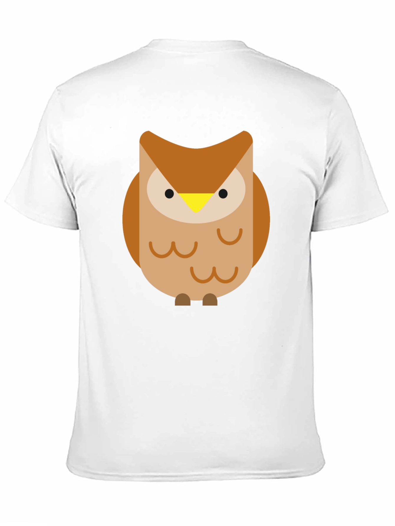 Cartoon Owl Graphic Black T-Shirt