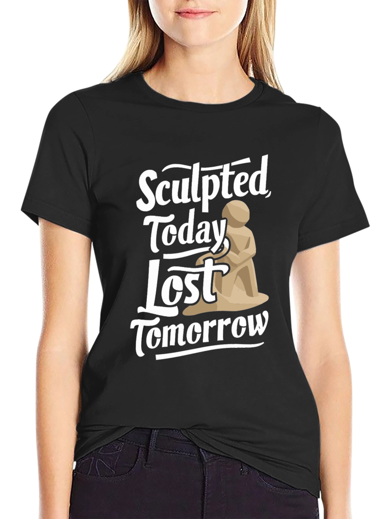Sculpted Today Lost Tomorrow Black T-Shirt