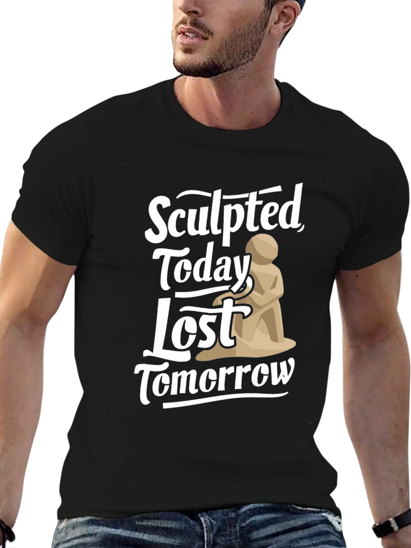 Sculpted Today Lost Tomorrow Black T-Shirt