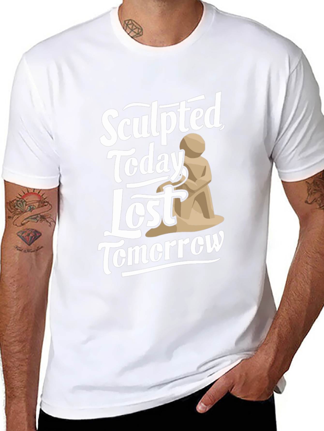 Sculpted Today Lost Tomorrow Black T-Shirt
