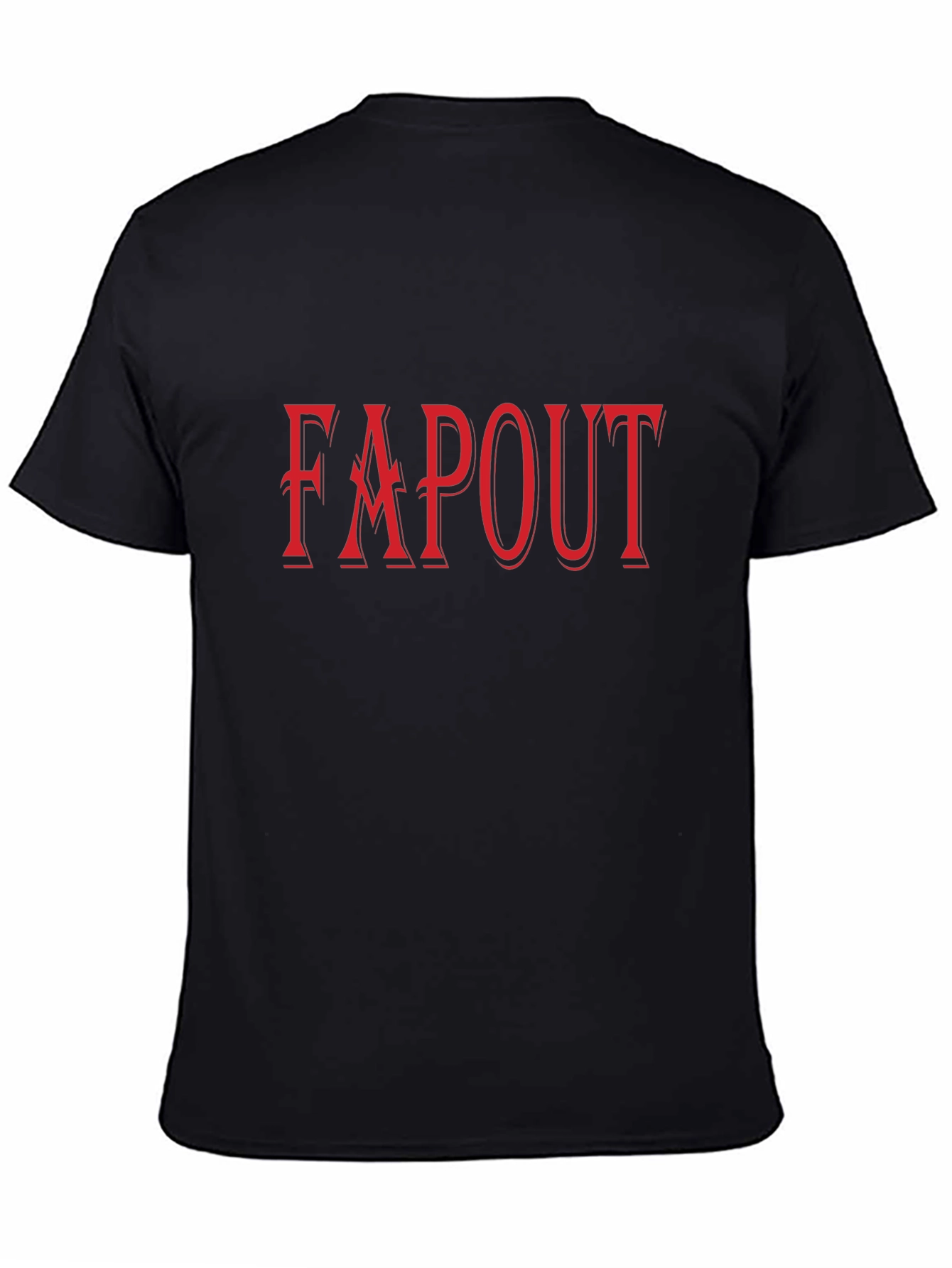 Fapout Graphic T-Shirt - Black Cotton Blend