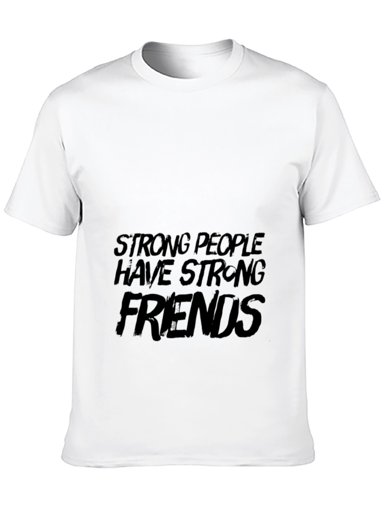 Strong People Friends Black Graphic Tee