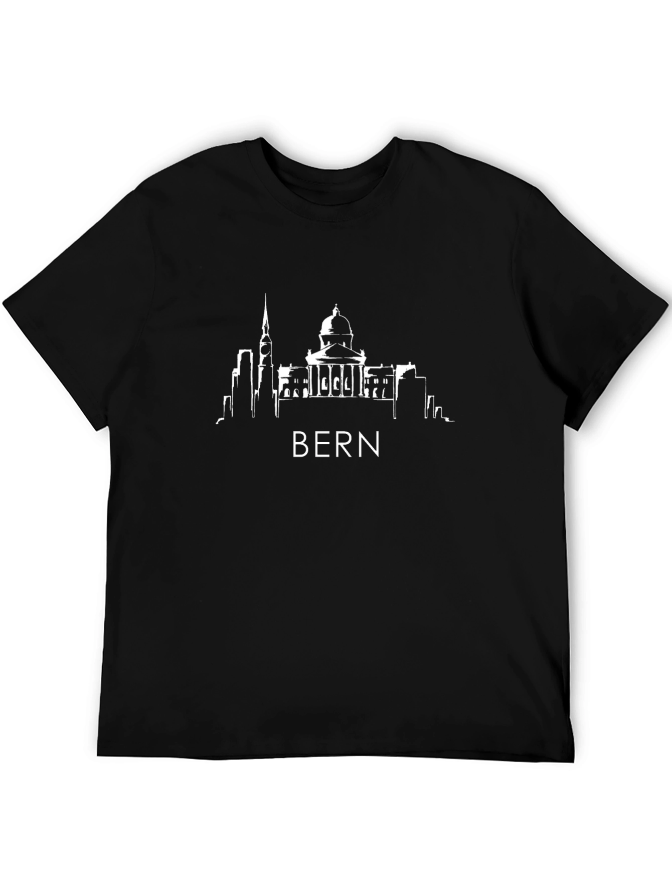 Bern Skyline Graphic T-Shirt - Black