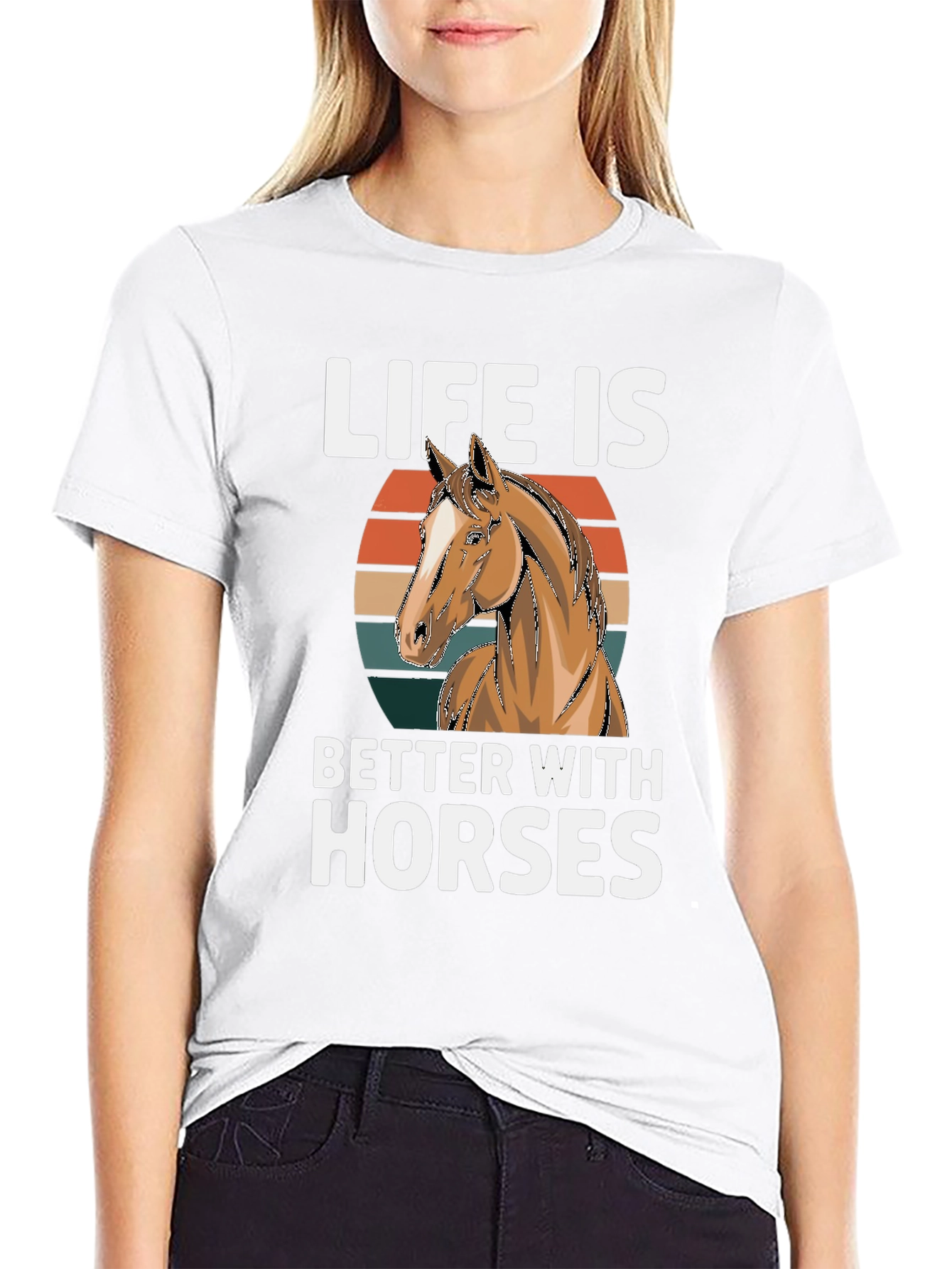 Life is Better with Horses Graphic T-Shirt