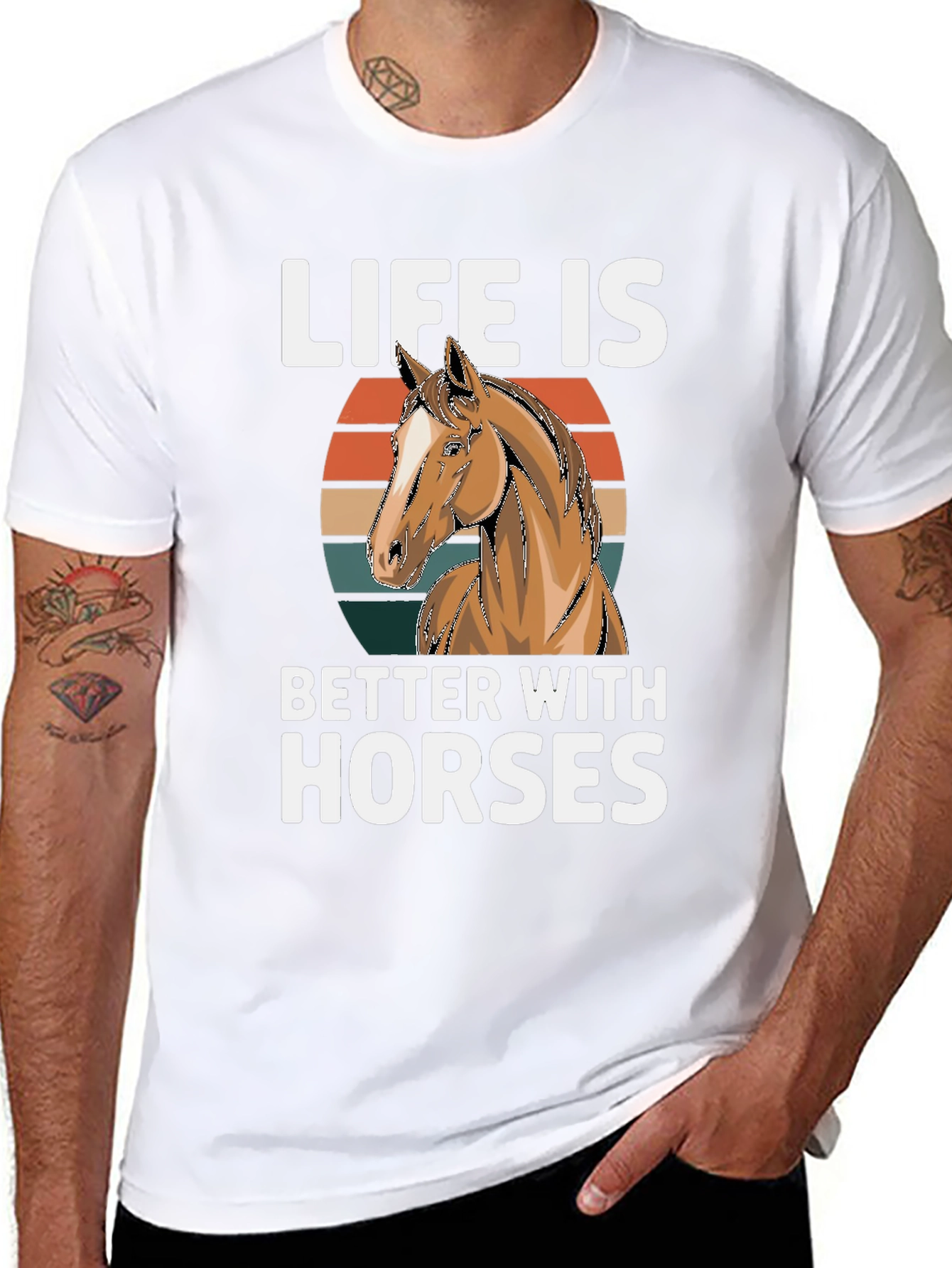 Life is Better with Horses Graphic T-Shirt