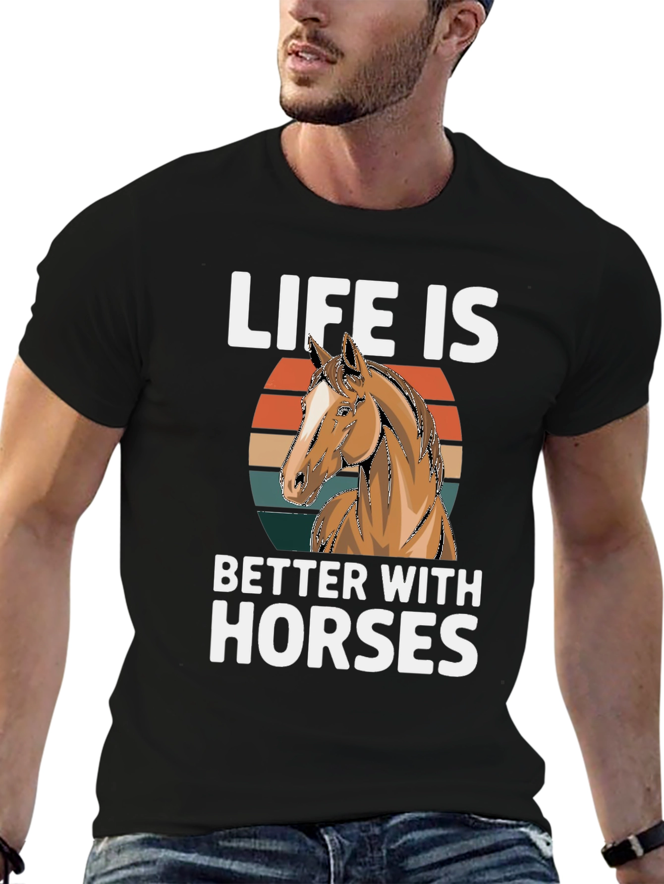 Life is Better with Horses Graphic T-Shirt