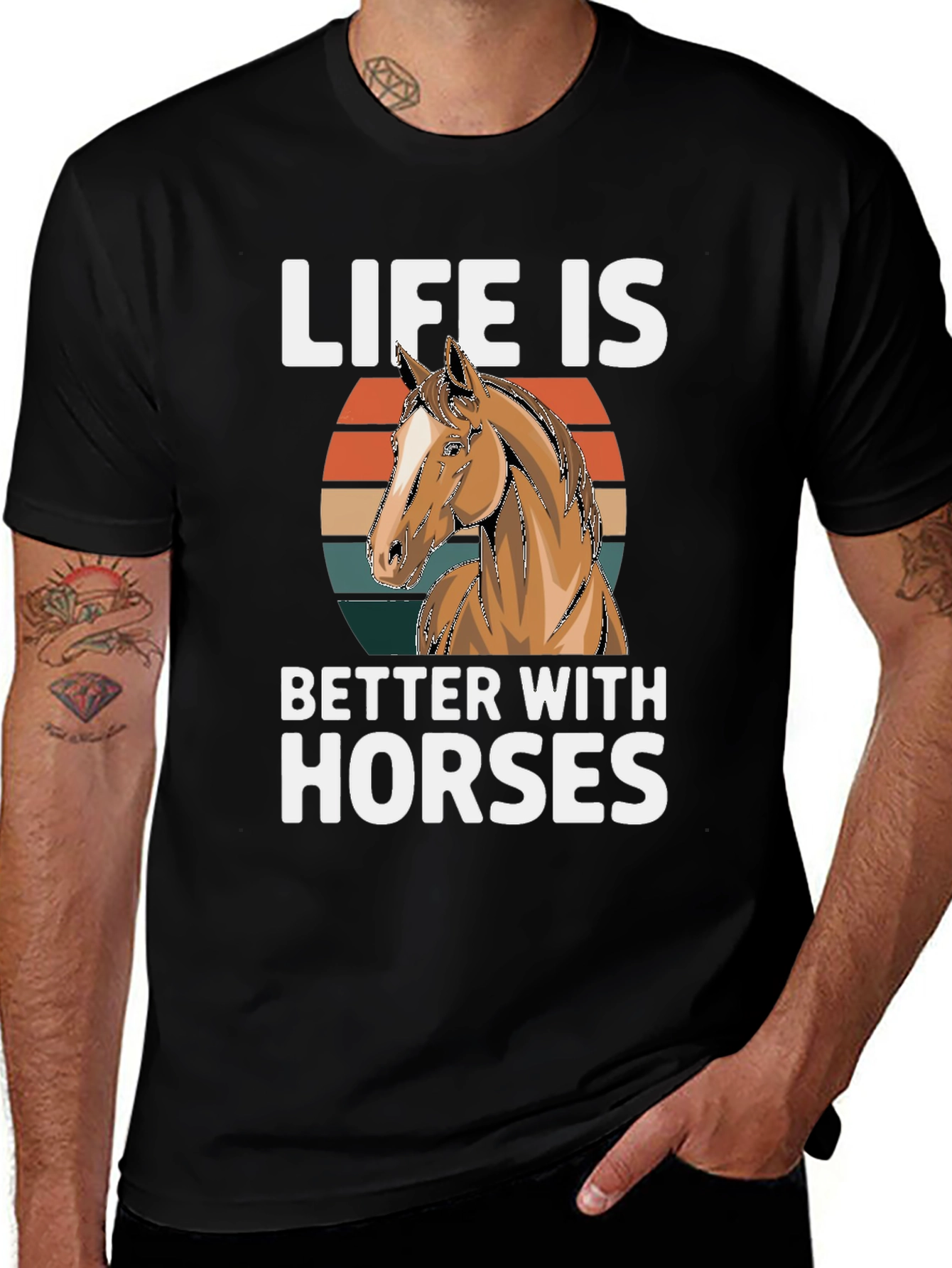 Life is Better with Horses Graphic T-Shirt