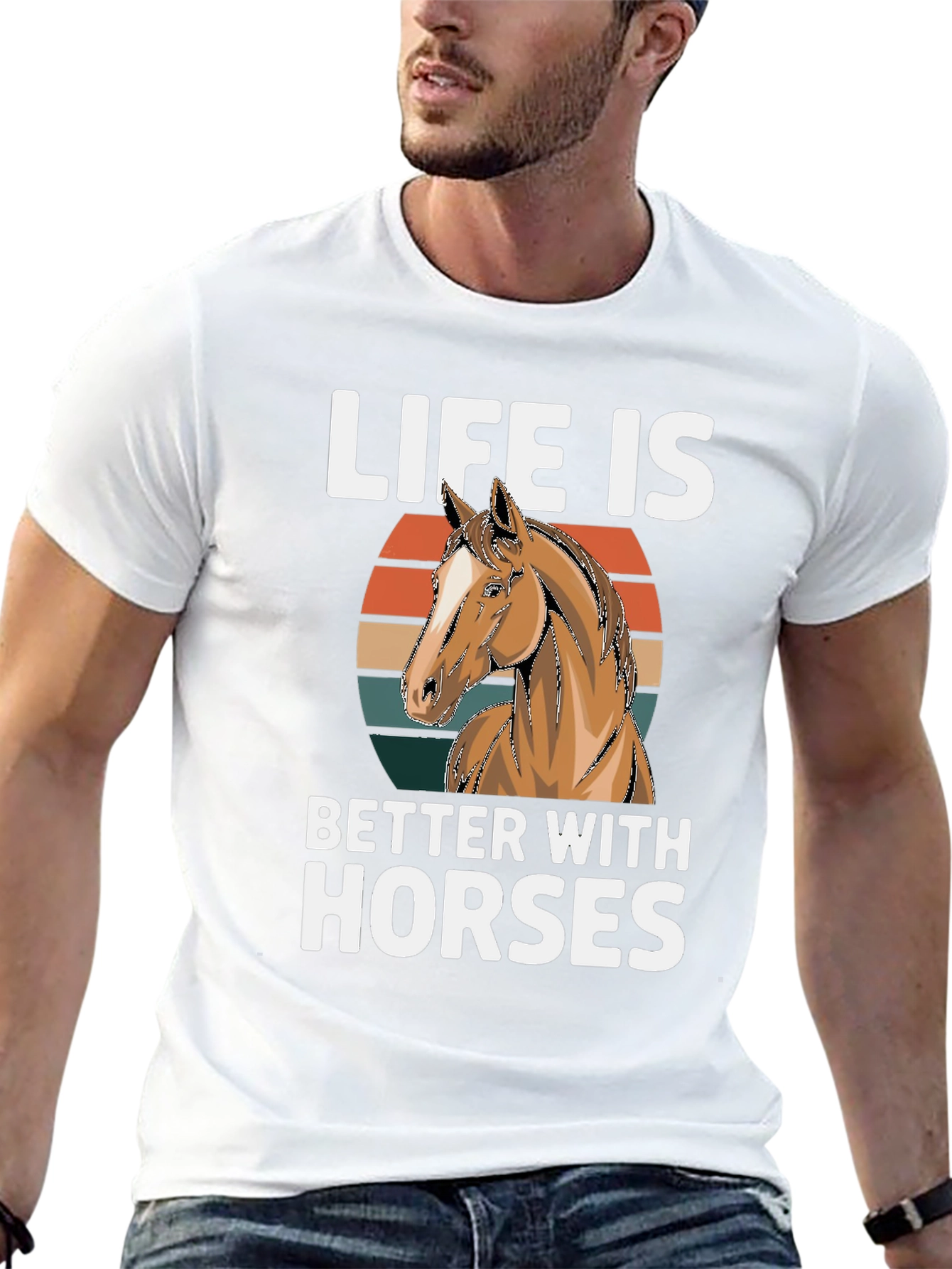 Life is Better with Horses Graphic T-Shirt