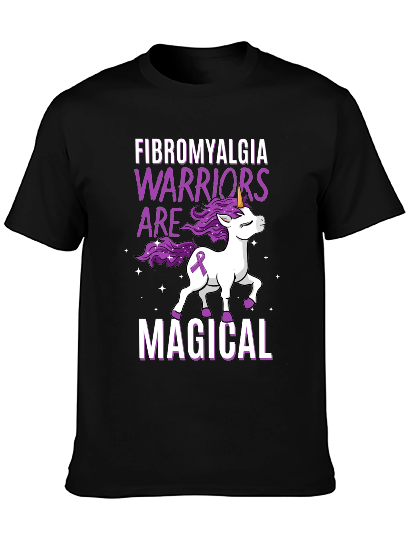 Fibromyalgia Warrior Unicorn Graphic Tee
