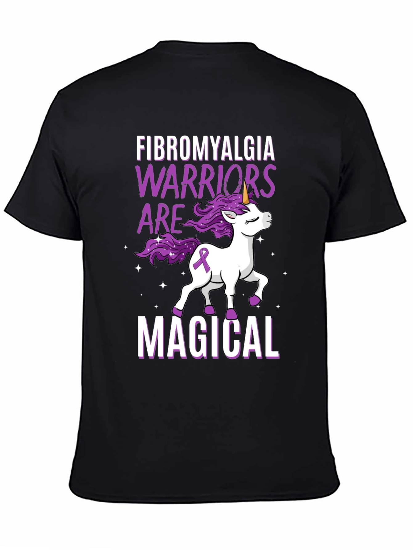 Fibromyalgia Warrior Unicorn Graphic Tee