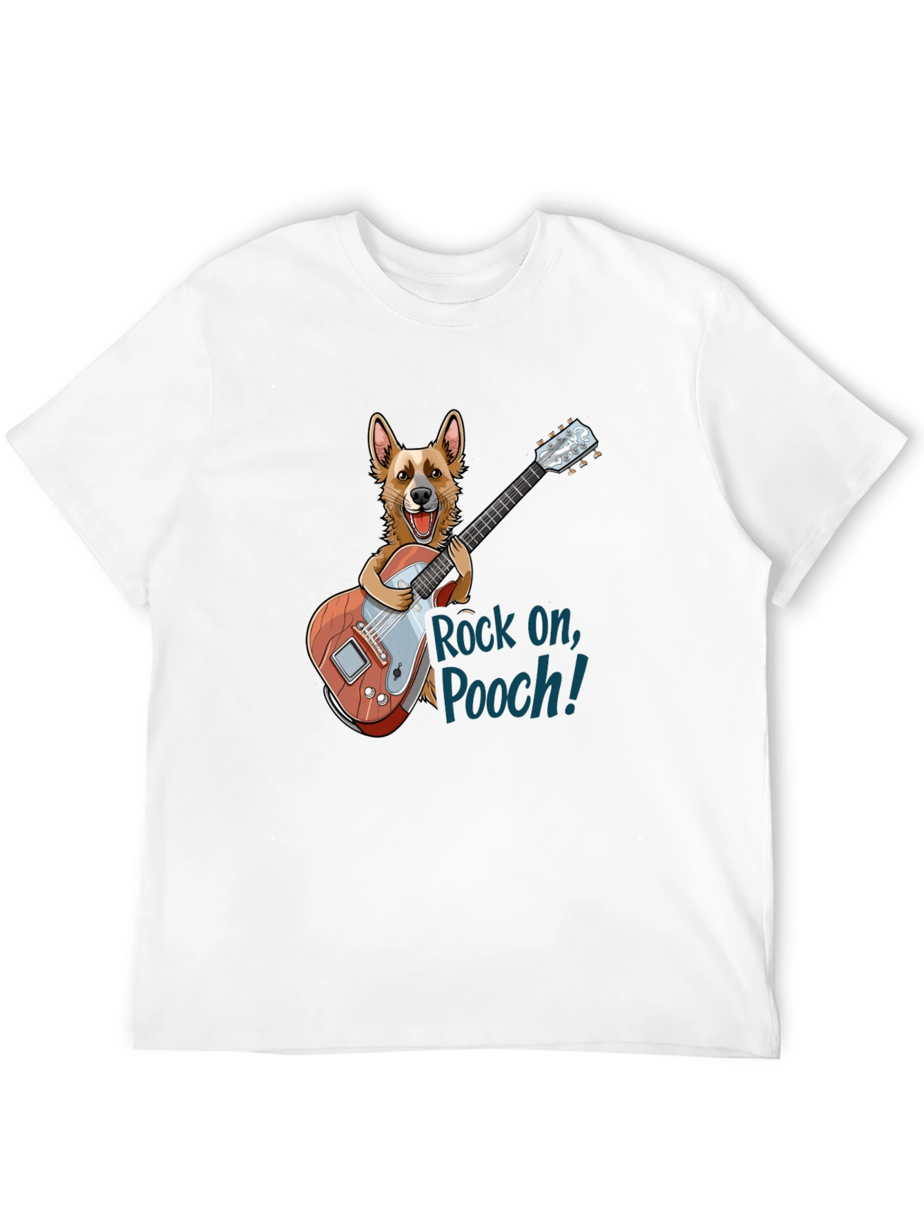 Rock On Pooch! Novelty Graphic T-Shirt