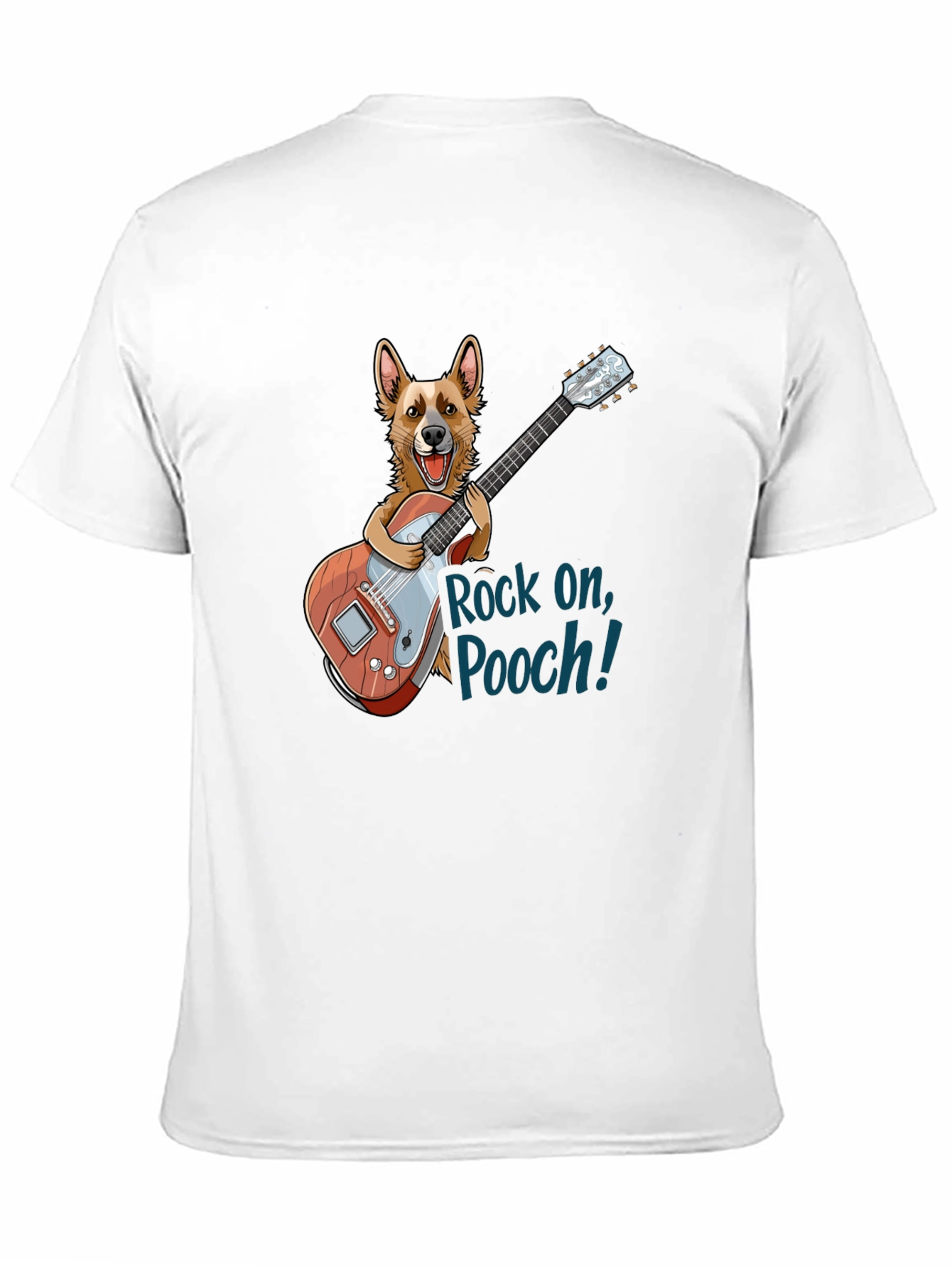 Rock On Pooch! Novelty Graphic T-Shirt