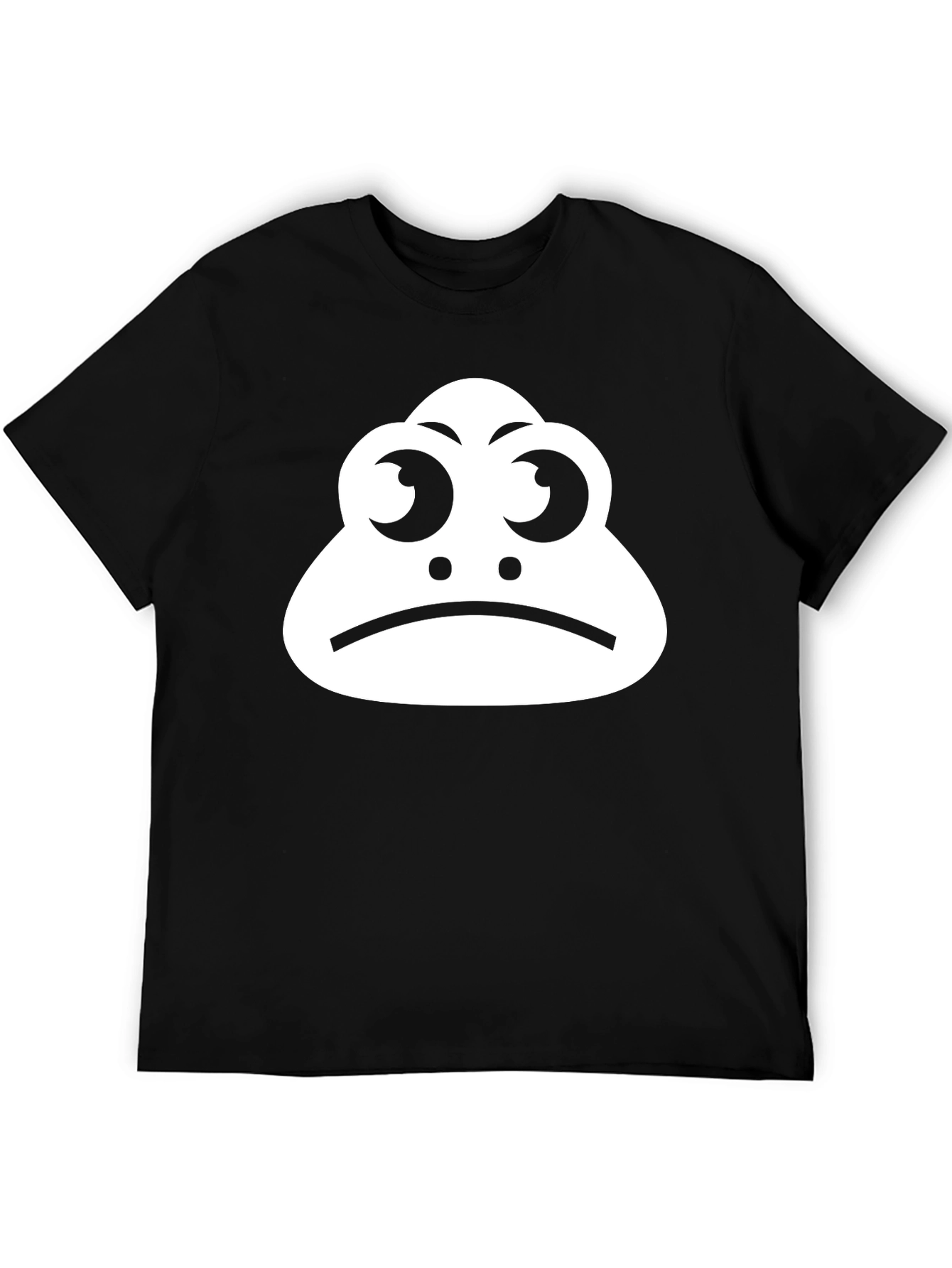 Sad Frog Graphic Tee - Trendy Black T-Shirt