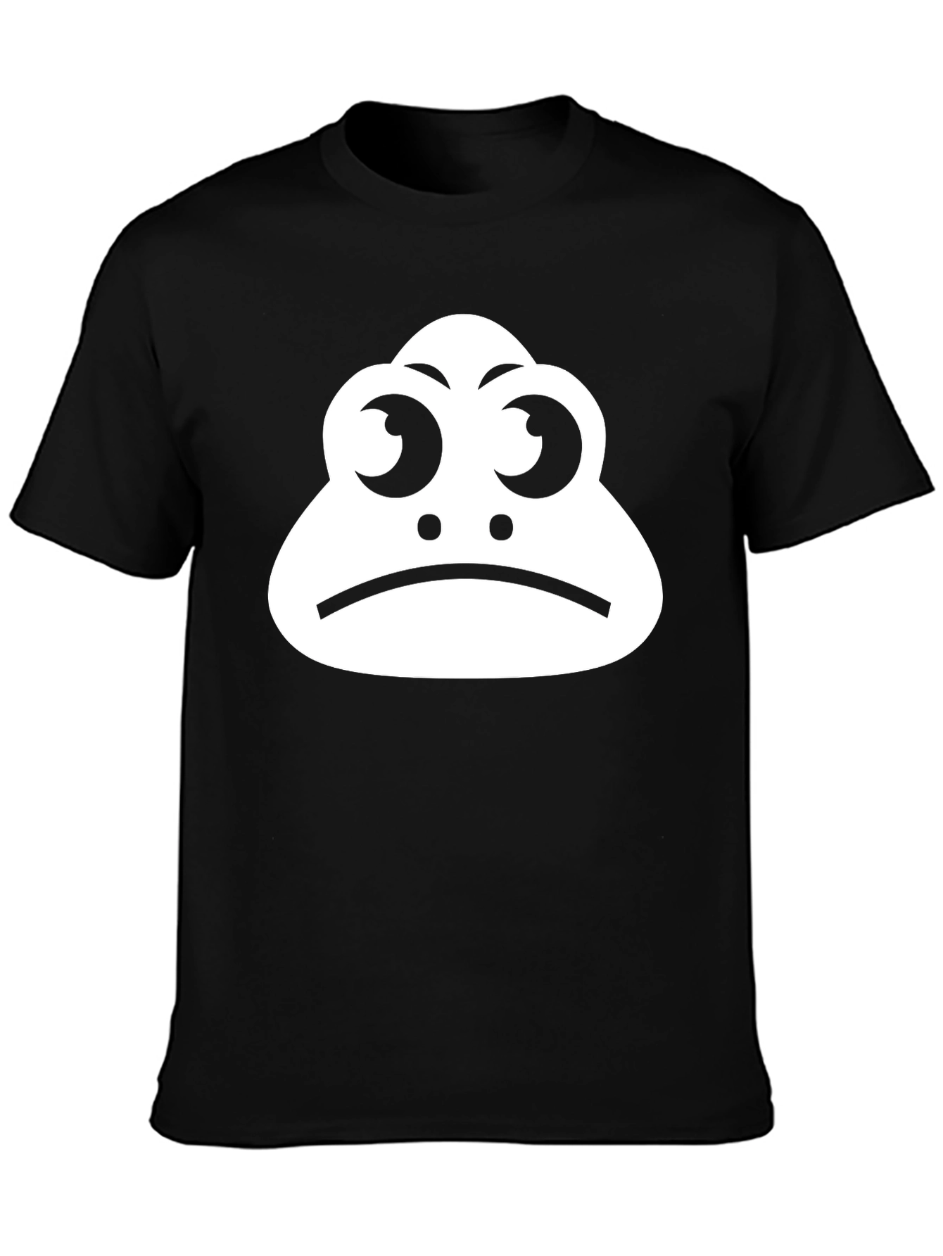 Sad Frog Graphic Tee - Trendy Black T-Shirt