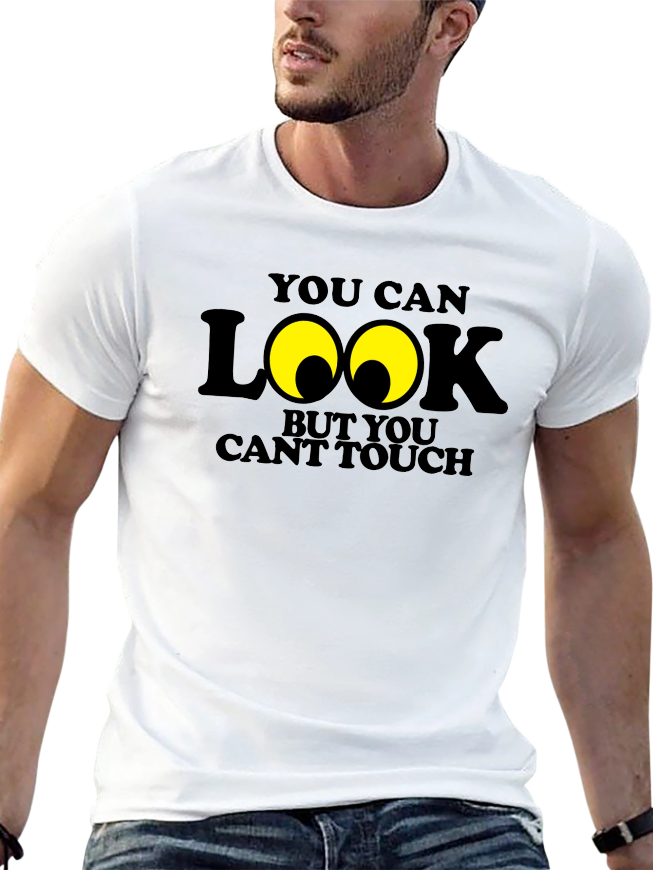 Funny You Can Look Graphic Novelty T-Shirt