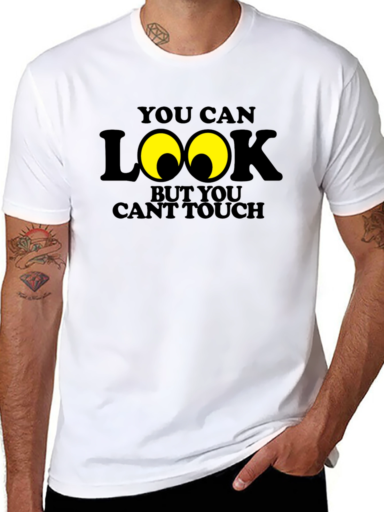Funny You Can Look Graphic Novelty T-Shirt