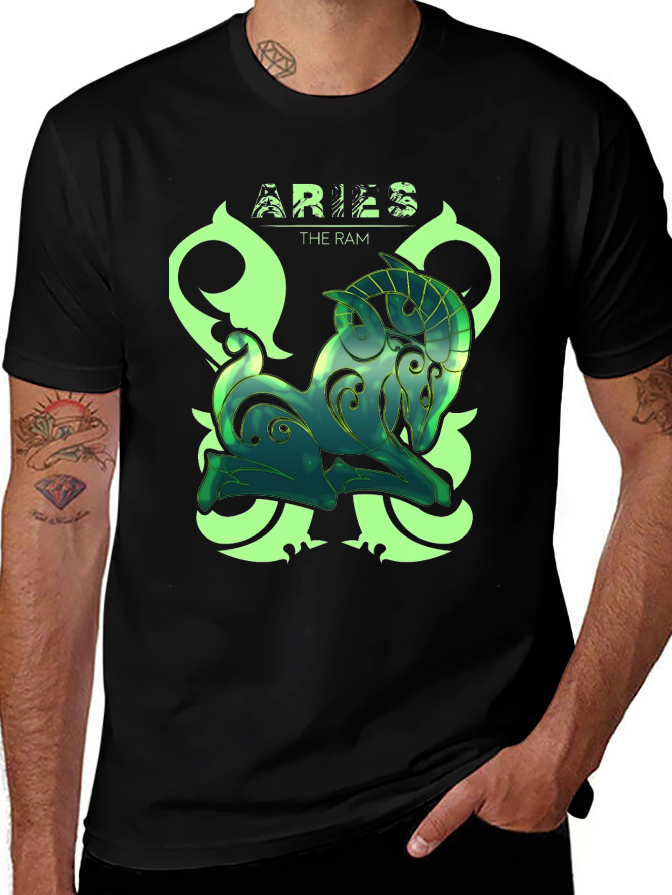 Aries The Ram Zodiac Graphic T-Shirt