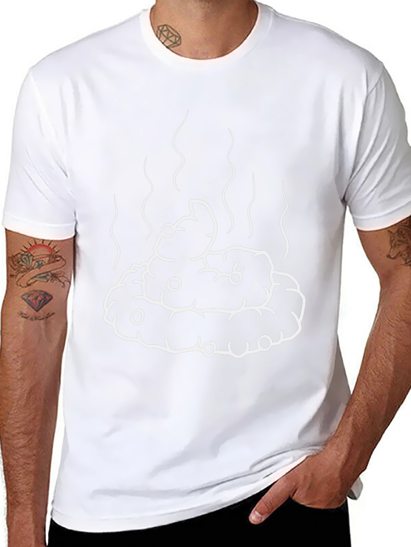 Funny Poop Emoji Graphic T-Shirt