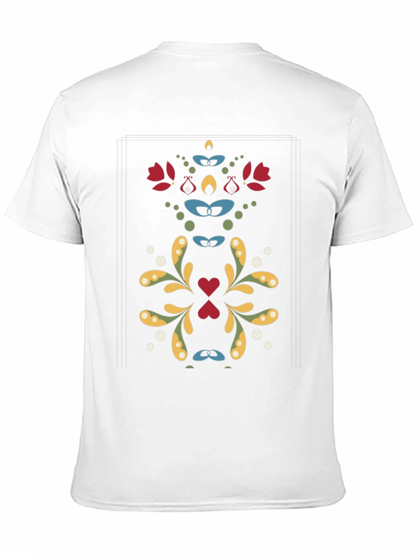 Floral Symmetry Graphic Black T-Shirt
