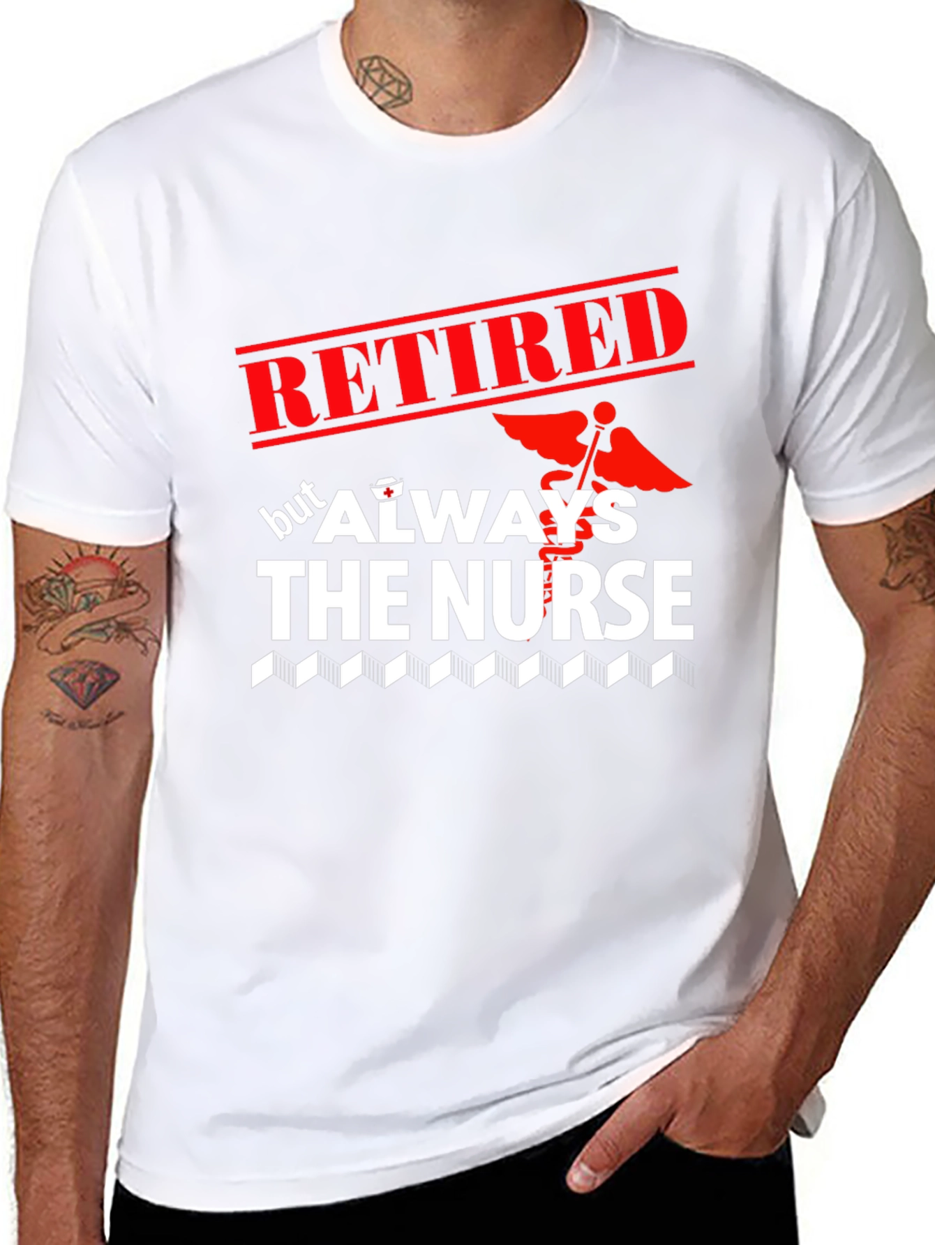 Retired But Always The Nurse Graphic T-Shirt