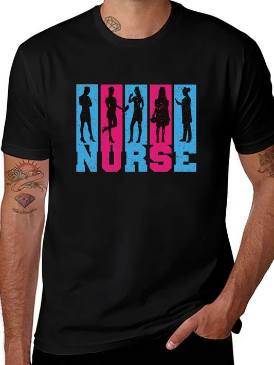 Nurse Silhouette Graphic T-Shirt